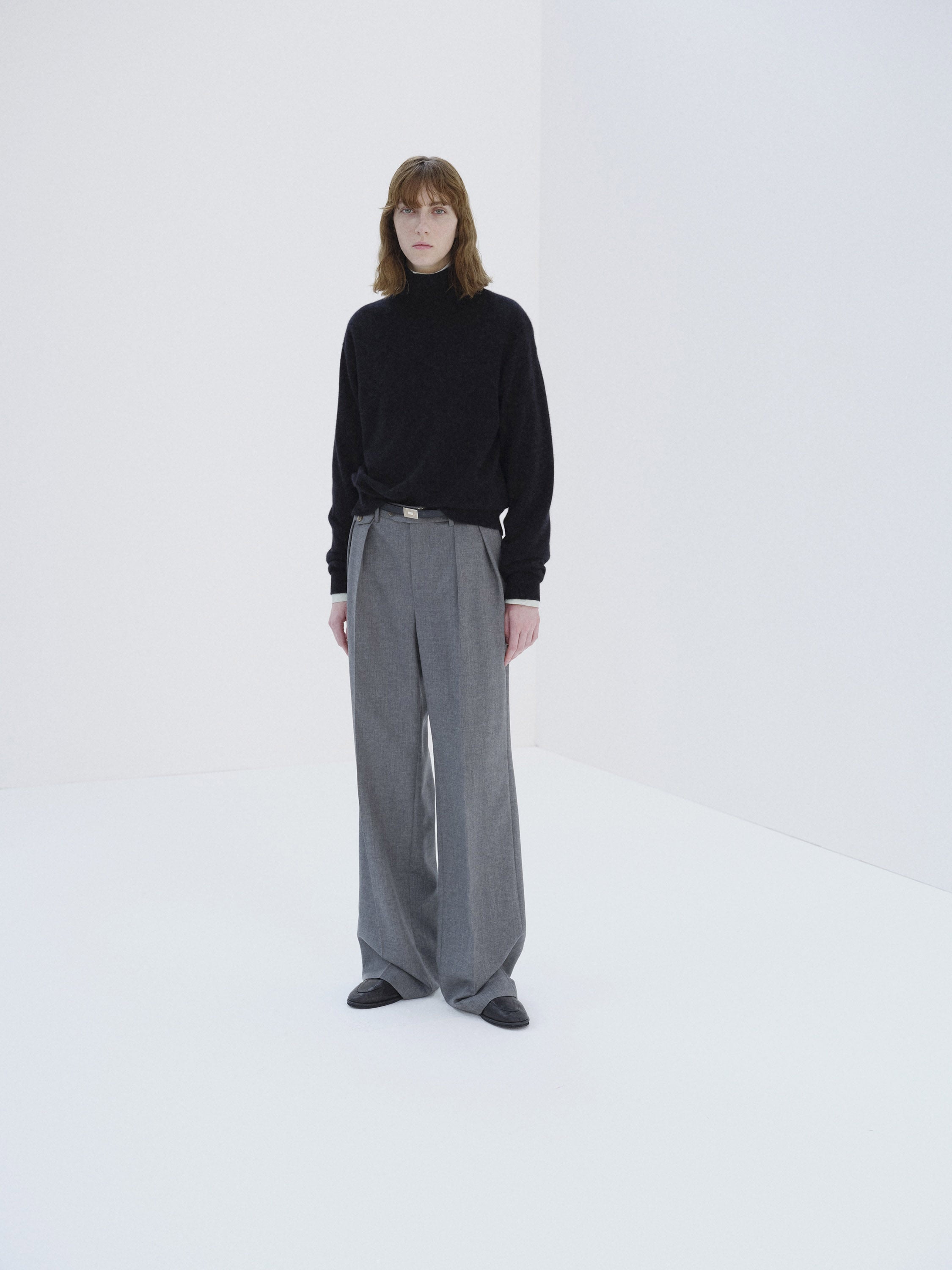 BABY CASHMERE KNIT TURTLE 詳細画像 TOP BLACK 3