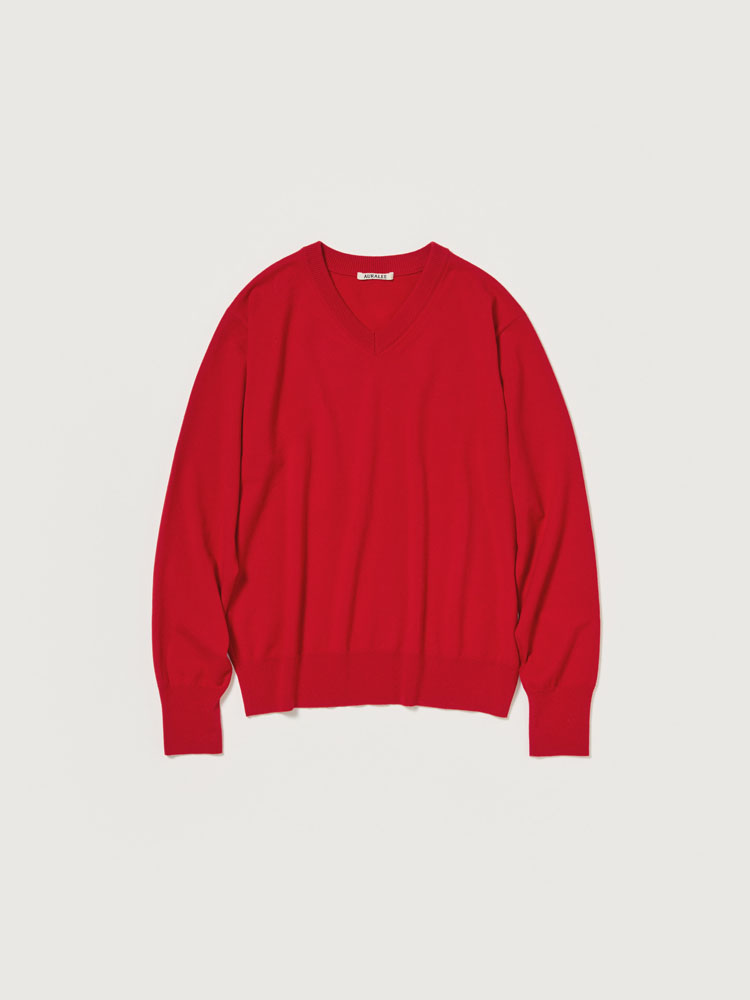HIGH TWIST WOOL KNIT V-NECK P/O