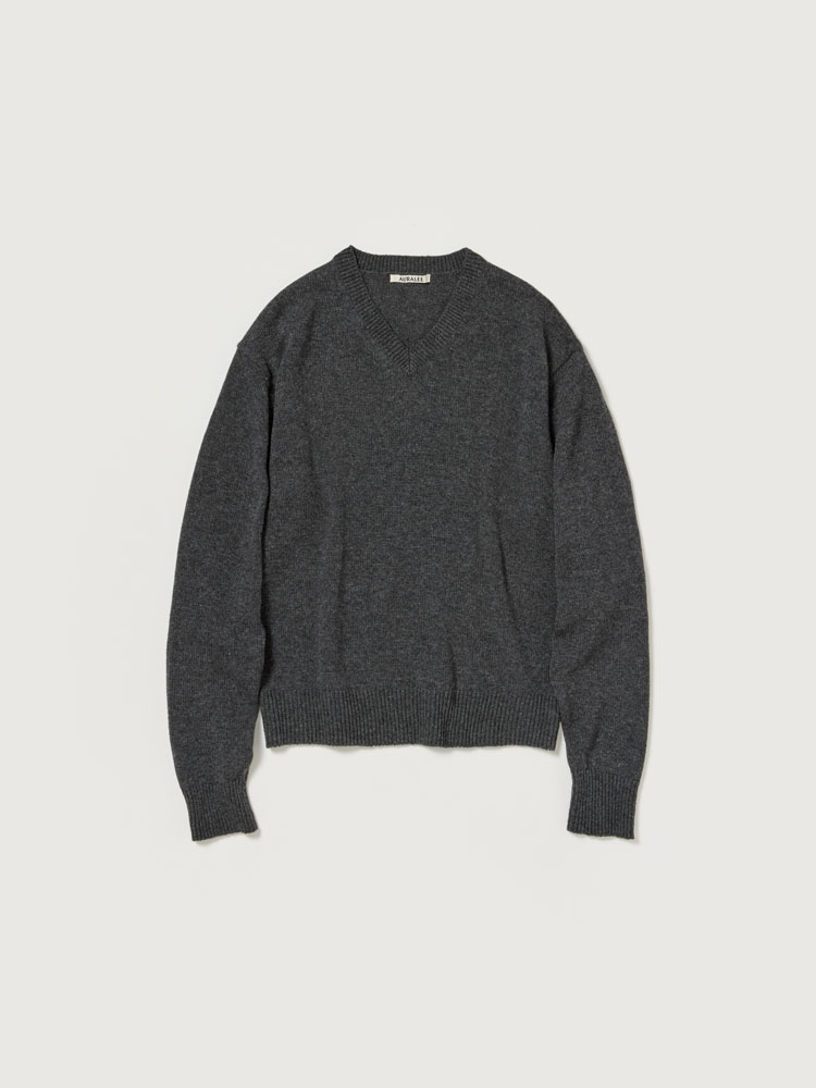 LIGHT CASHMERE KNIT V-NECK P/O