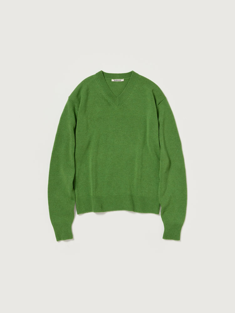 LIGHT CASHMERE KNIT V-NECK P/O - AURALEE Official Website