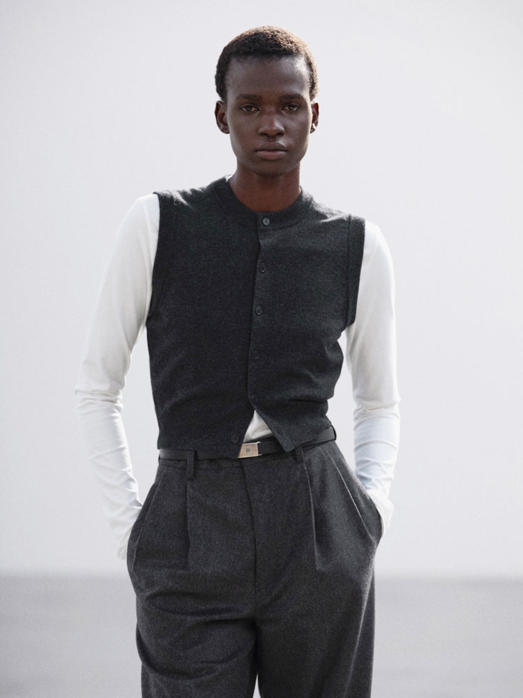 HIGH TWIST WOOL KNIT VEST