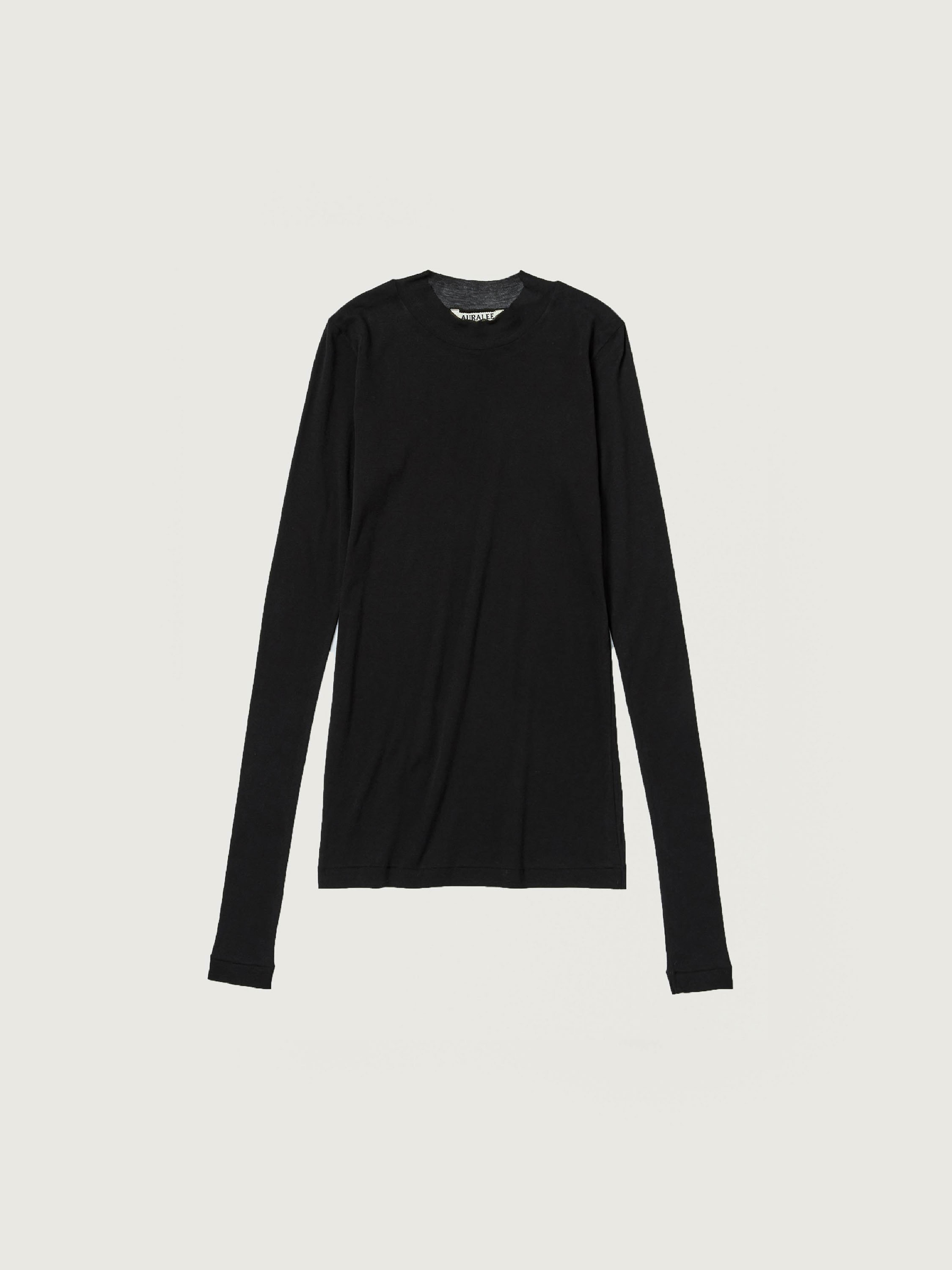 SUPER HIGH GAUGE SHEER RIB L/S TEE 詳細画像 BLACK 1