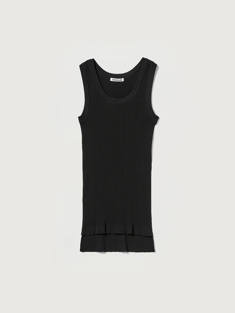 COTTON HIGH GAUGE RIB KNIT TANK - AURALEE Official Website
