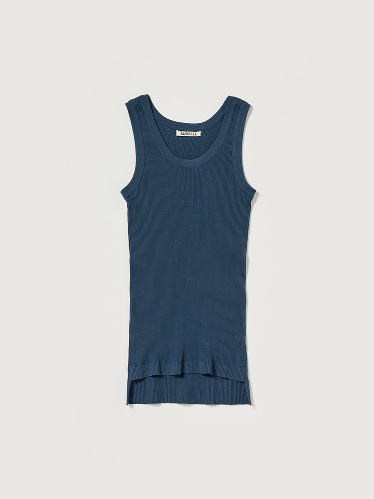 COTTON HIGH GAUGE RIB KNIT TANK - AURALEE Official Website COTTON HIGH GAUGE RIB KNIT TANK - AURALEE Official Website