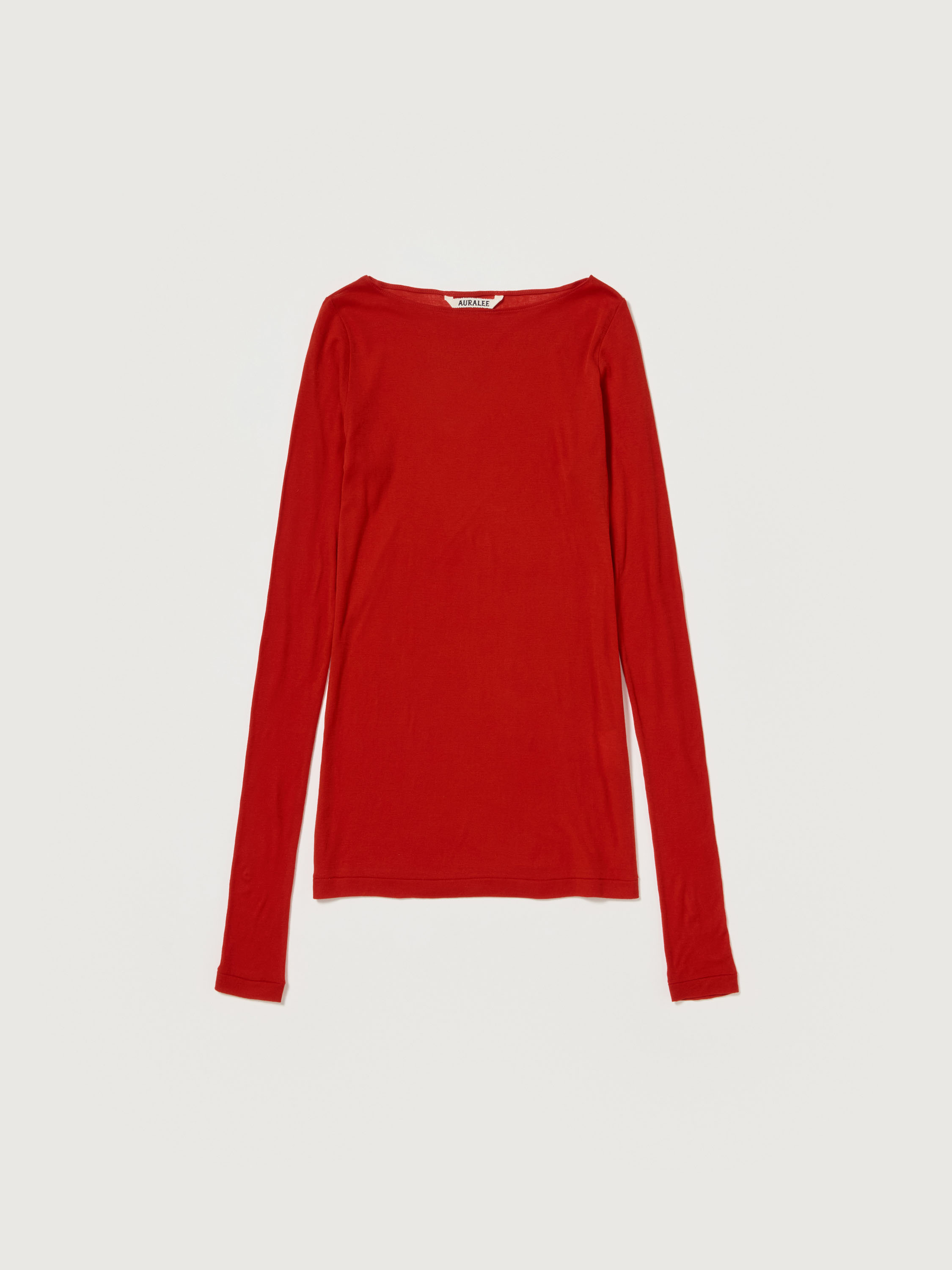 SUPER HIGH GAUGE SHEER RIB BOAT NECK L/S TEE 詳細画像 RED 3