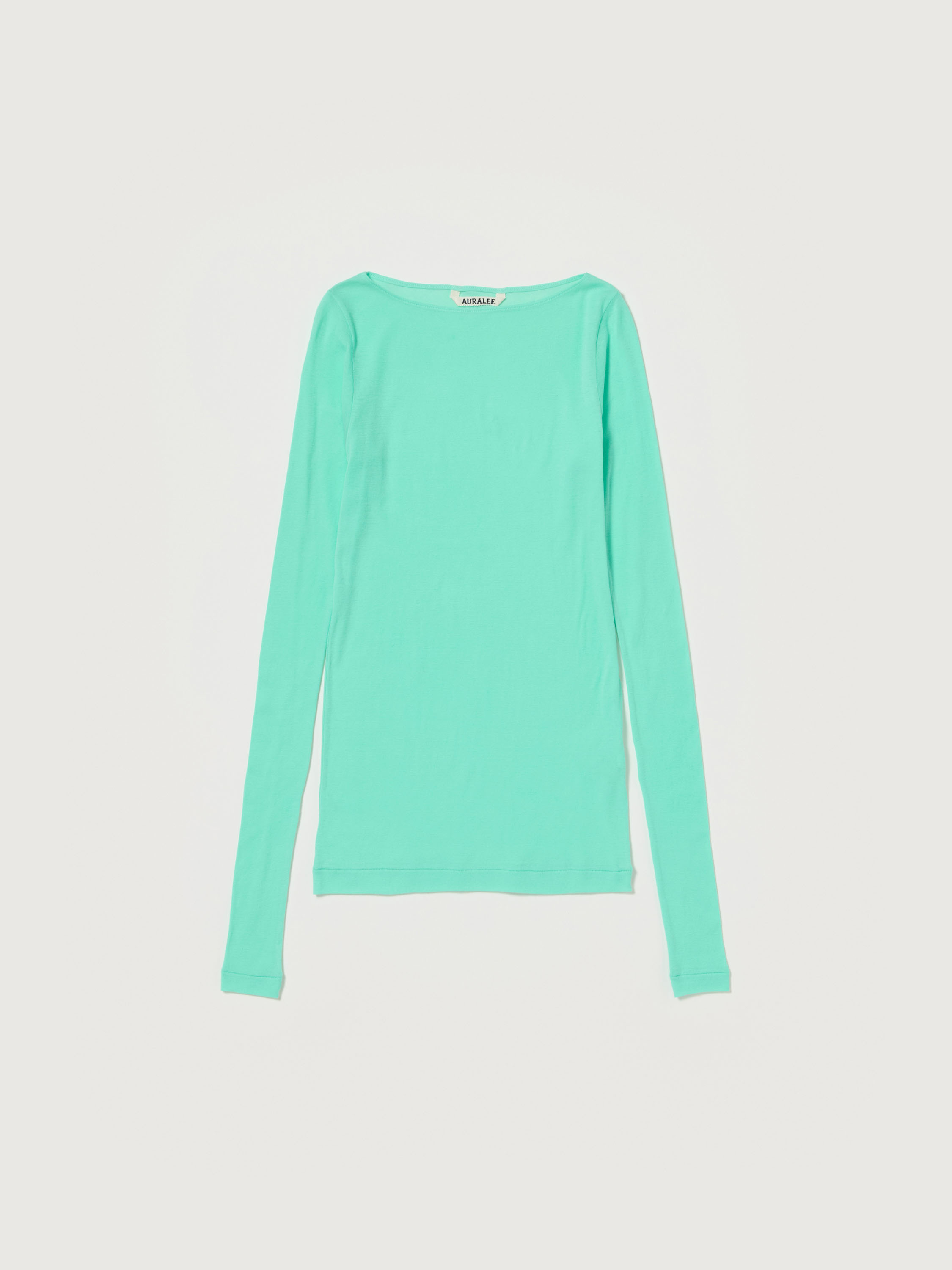 SUPER HIGH GAUGE SHEER RIB BOAT NECK L/S TEE 詳細画像 AQUA GREEN 1