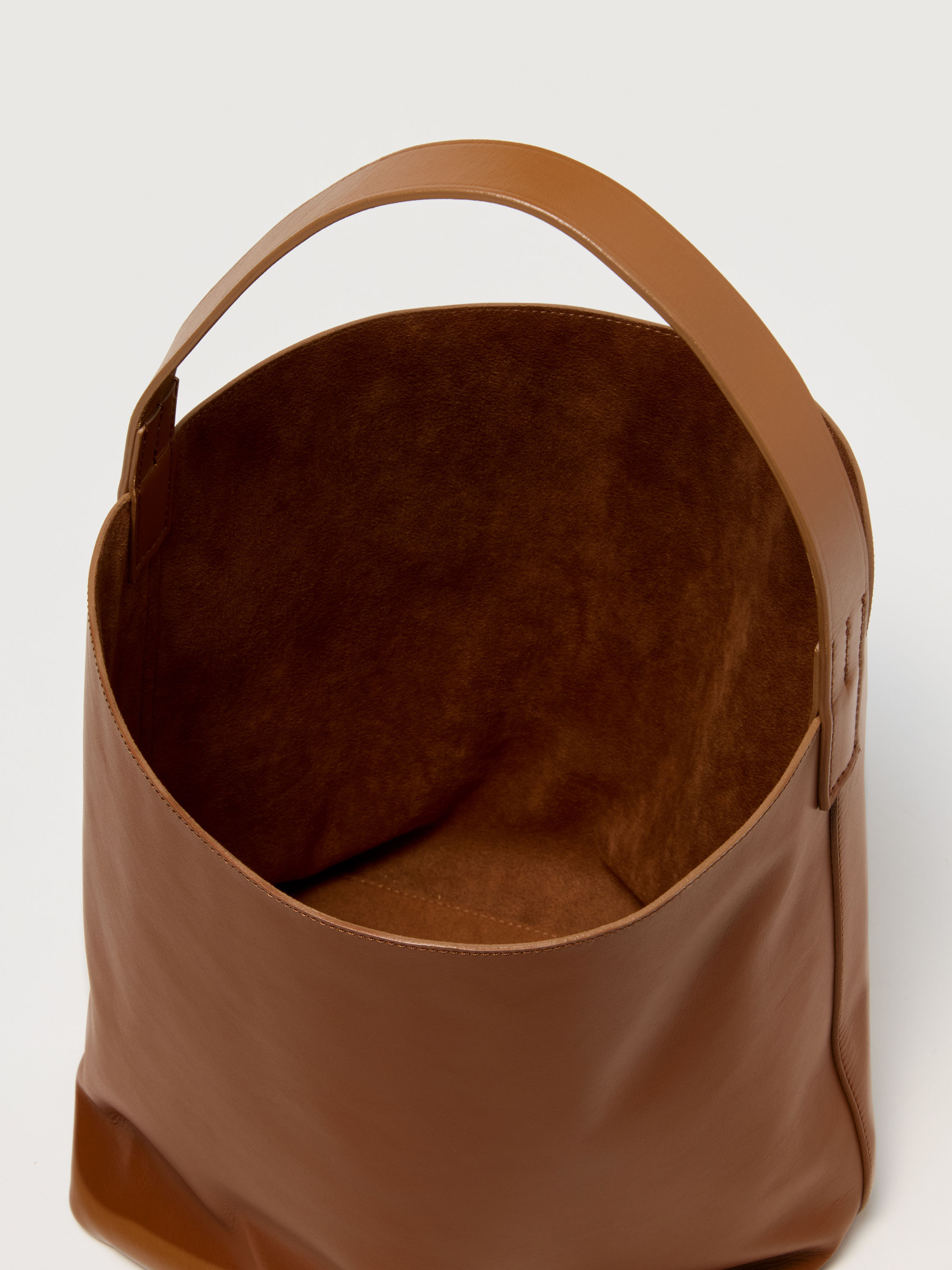 LEATHER BIG SHOULDER BAG MADE BY AETA 詳細画像 BROWN 3