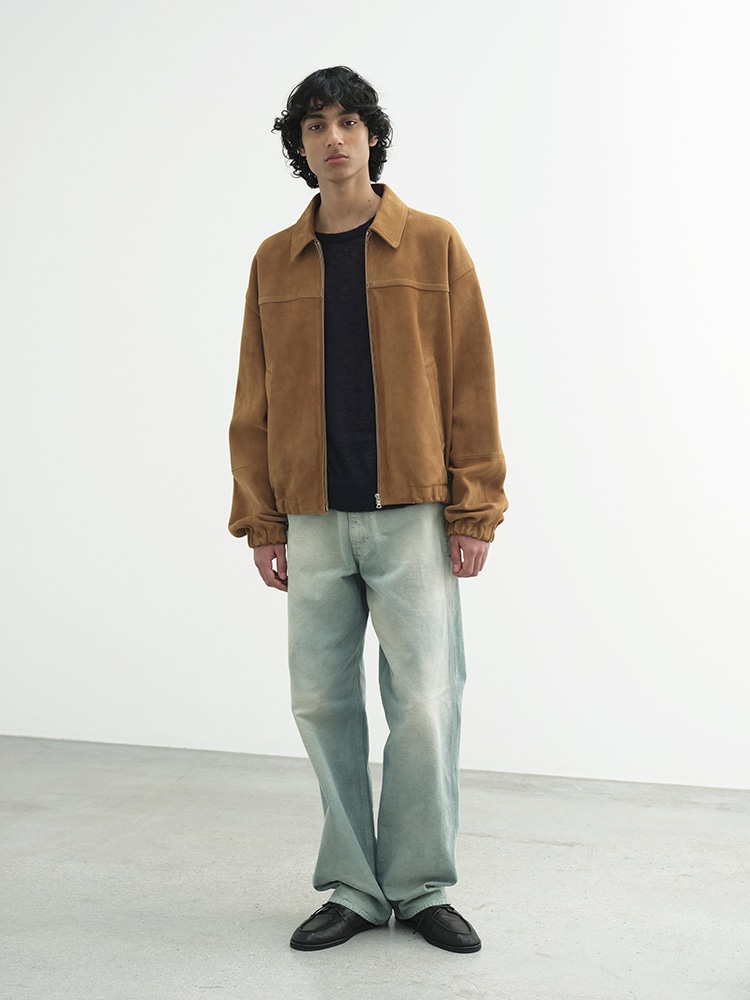 LAMB SUEDE ZIP BLOUSON