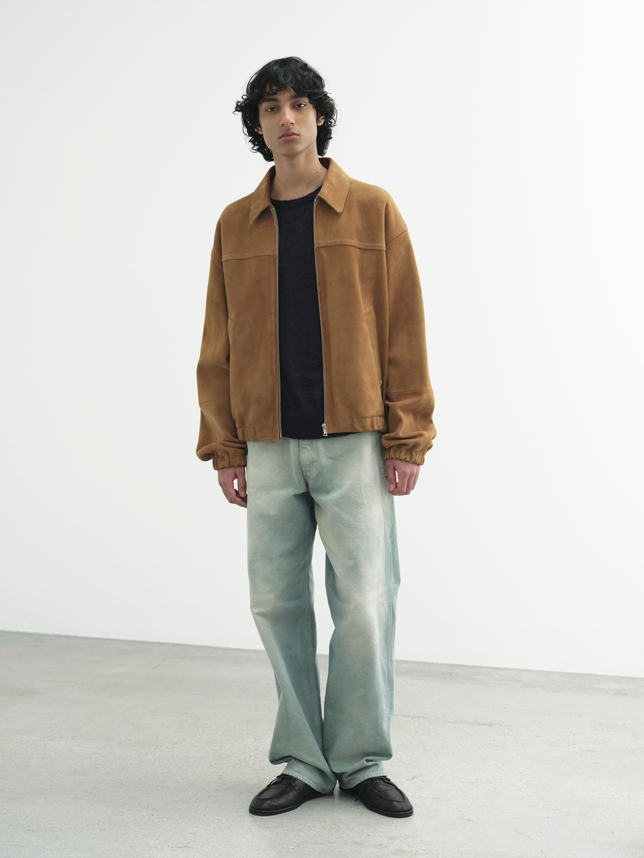 LAMB SUEDE ZIP BLOUSON 詳細画像 CAMEL 1