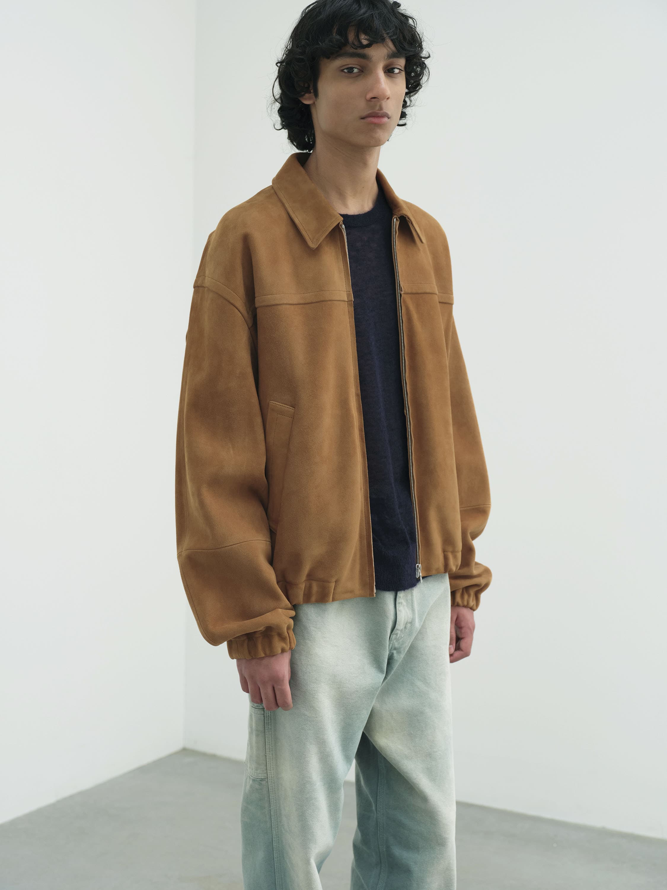 LAMB SUEDE ZIP BLOUSON 詳細画像 CAMEL 2