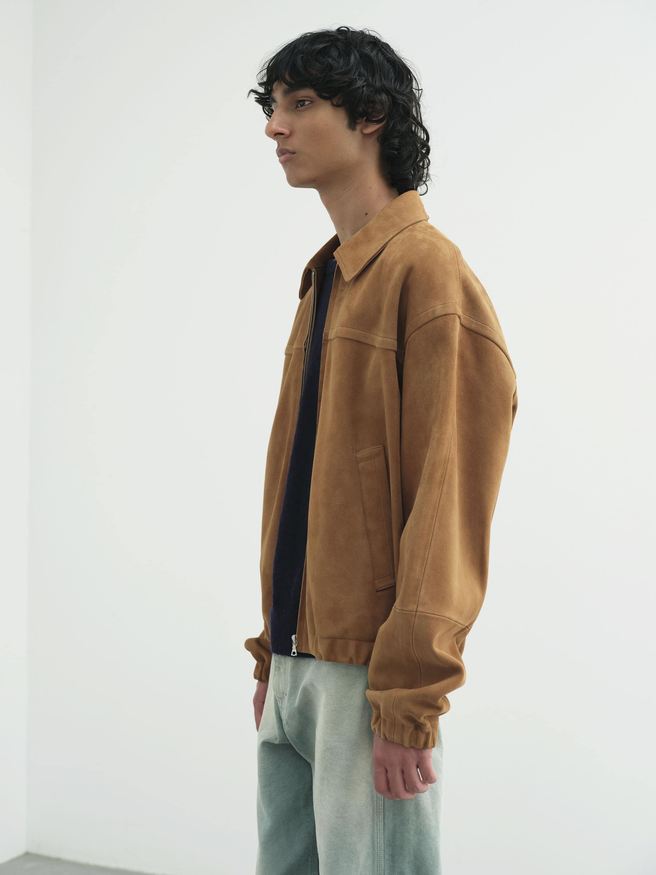 LAMB SUEDE ZIP BLOUSON 詳細画像 CAMEL 3