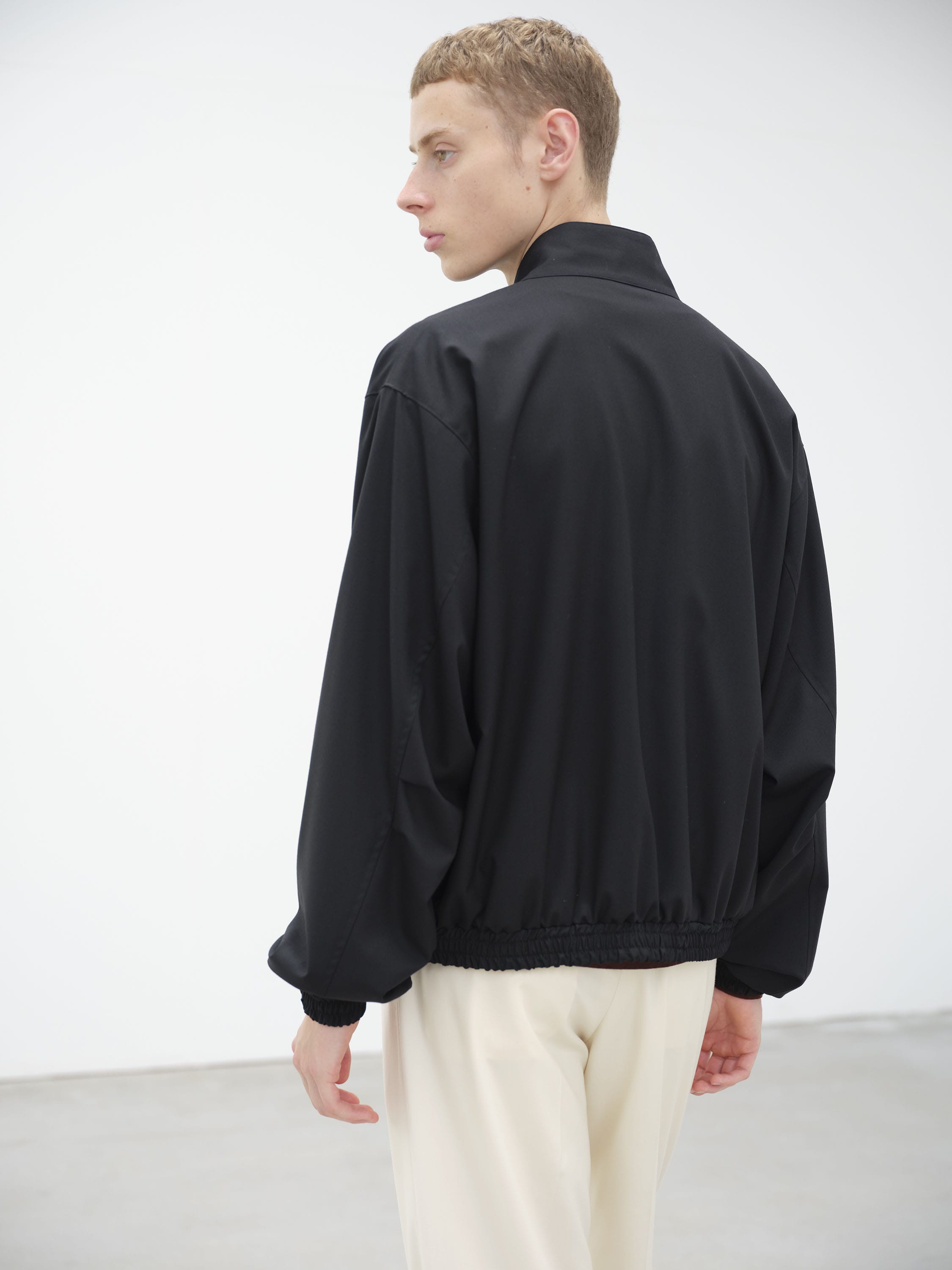 SUPER FINE TROPICAL WOOL ZIP BLOUSON 詳細画像 BLACK 5