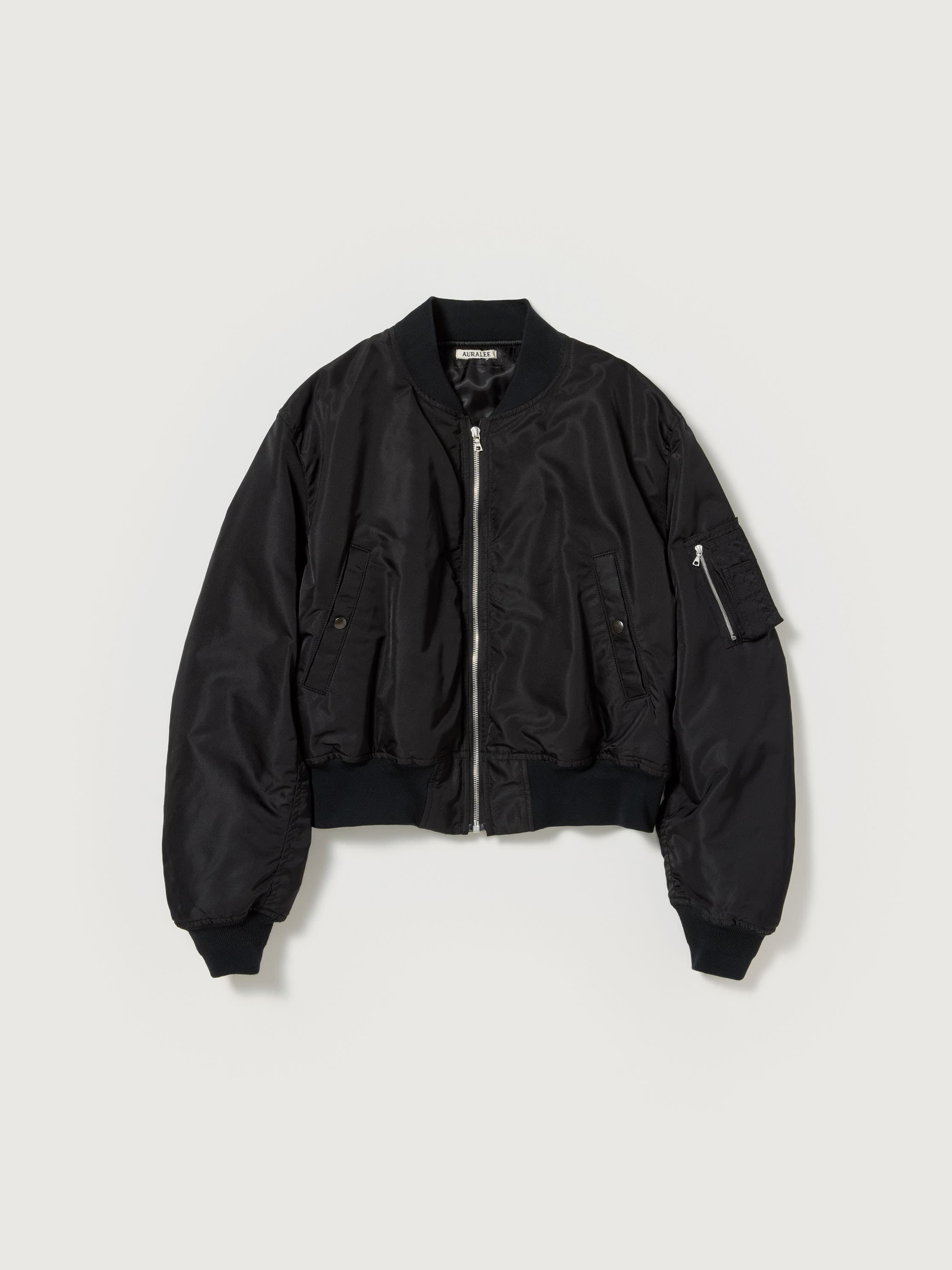 HIGH DENSITY SILK TWILL FLIGHT BLOUSON 詳細画像 BLACK 1