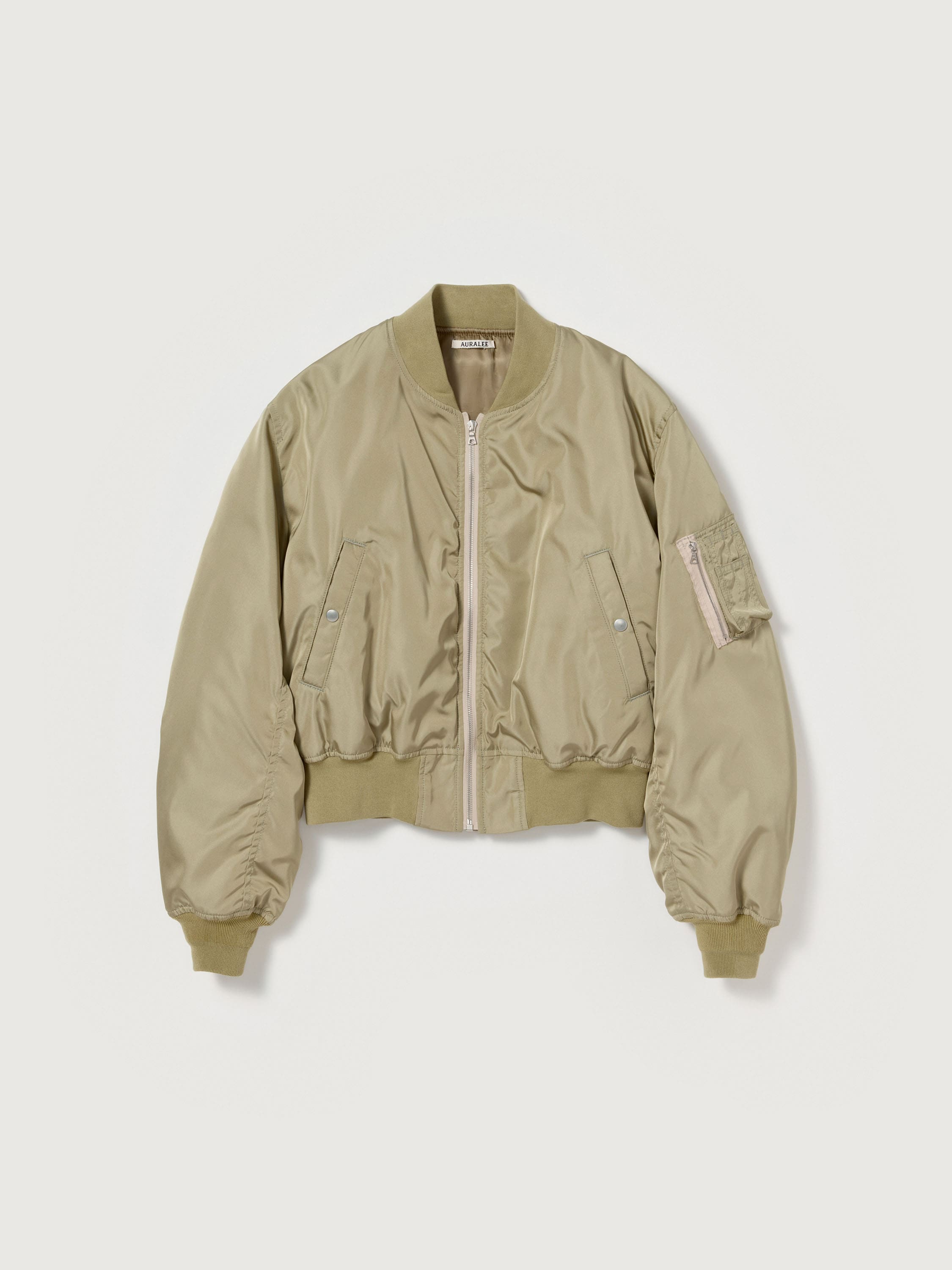 HIGH DENSITY SILK TWILL FLIGHT BLOUSON 詳細画像 KHAKI BEIGE 5