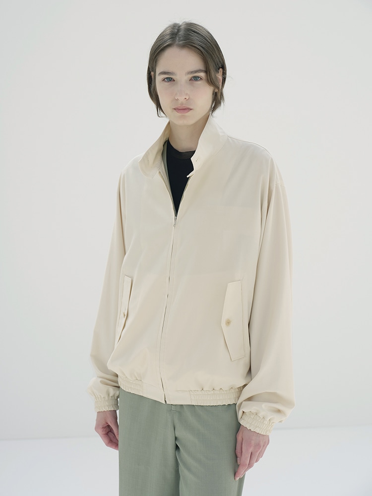 SUPER FINE TROPICAL WOOL ZIP BLOUSON