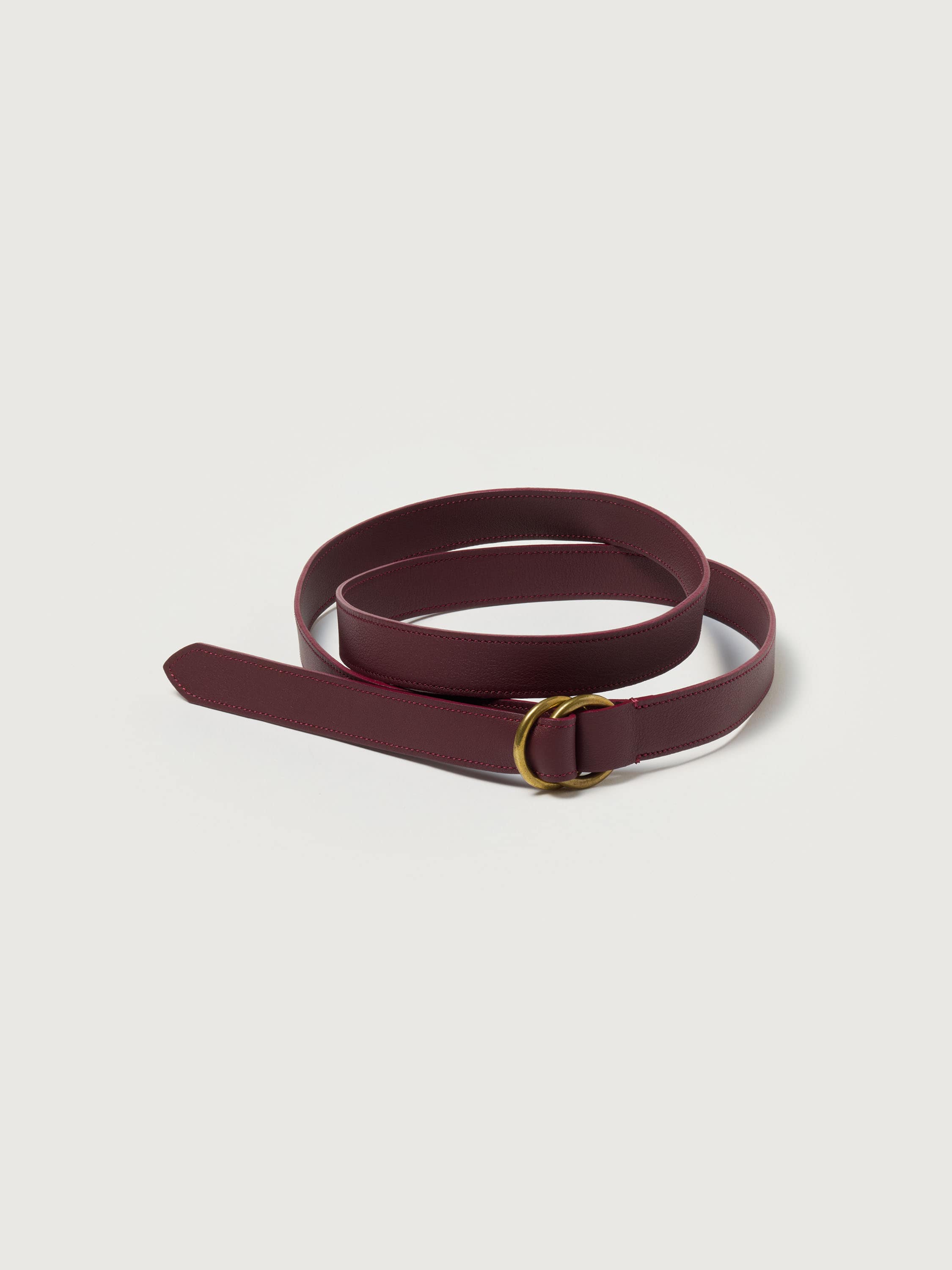 DOUBLE RING BUCKLE BELT 詳細画像 BURGUNDY 1