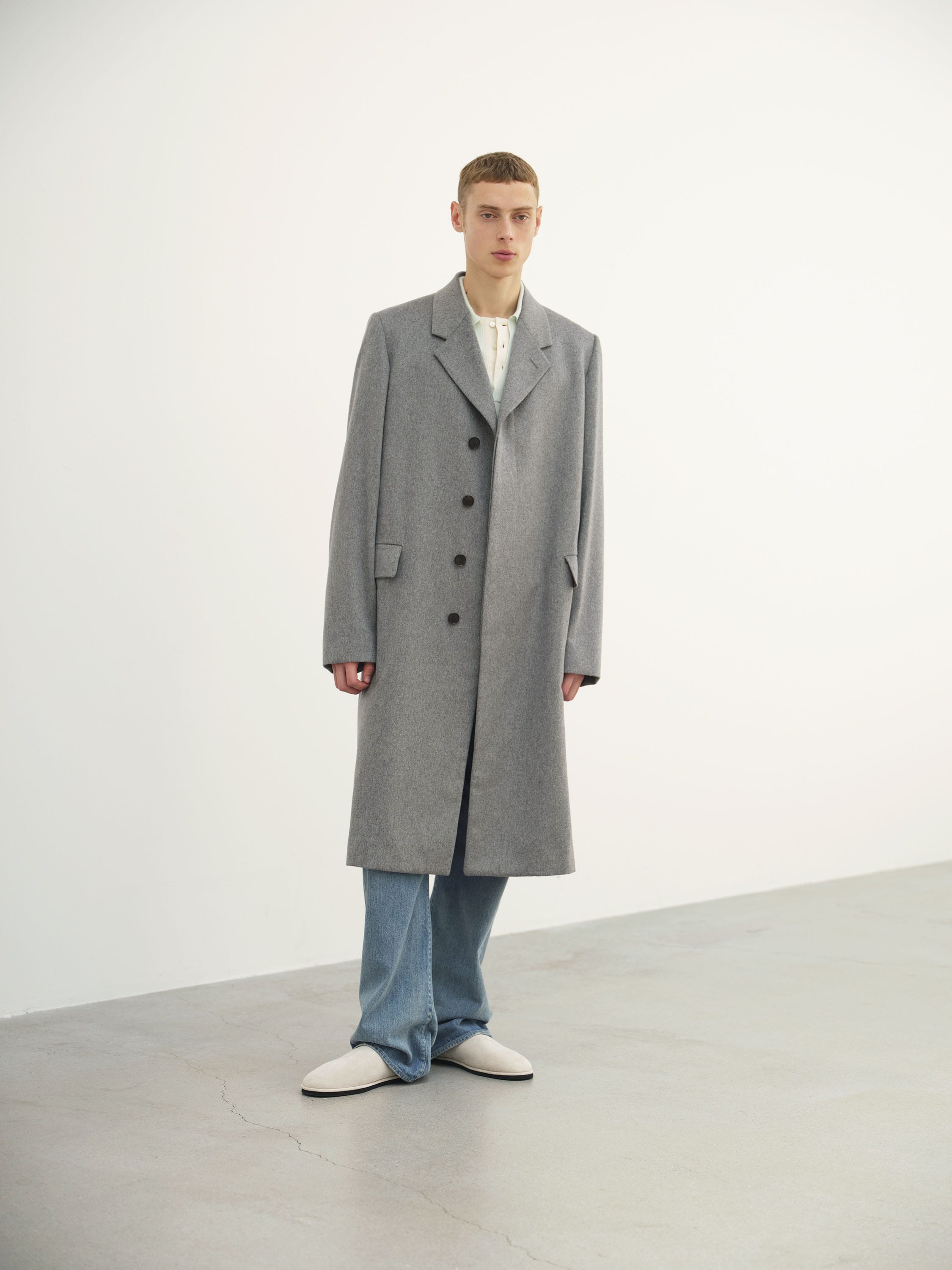 CASHMERE MOLESKIN CHESTERFIELD COAT 詳細画像 TOP GRAY 1