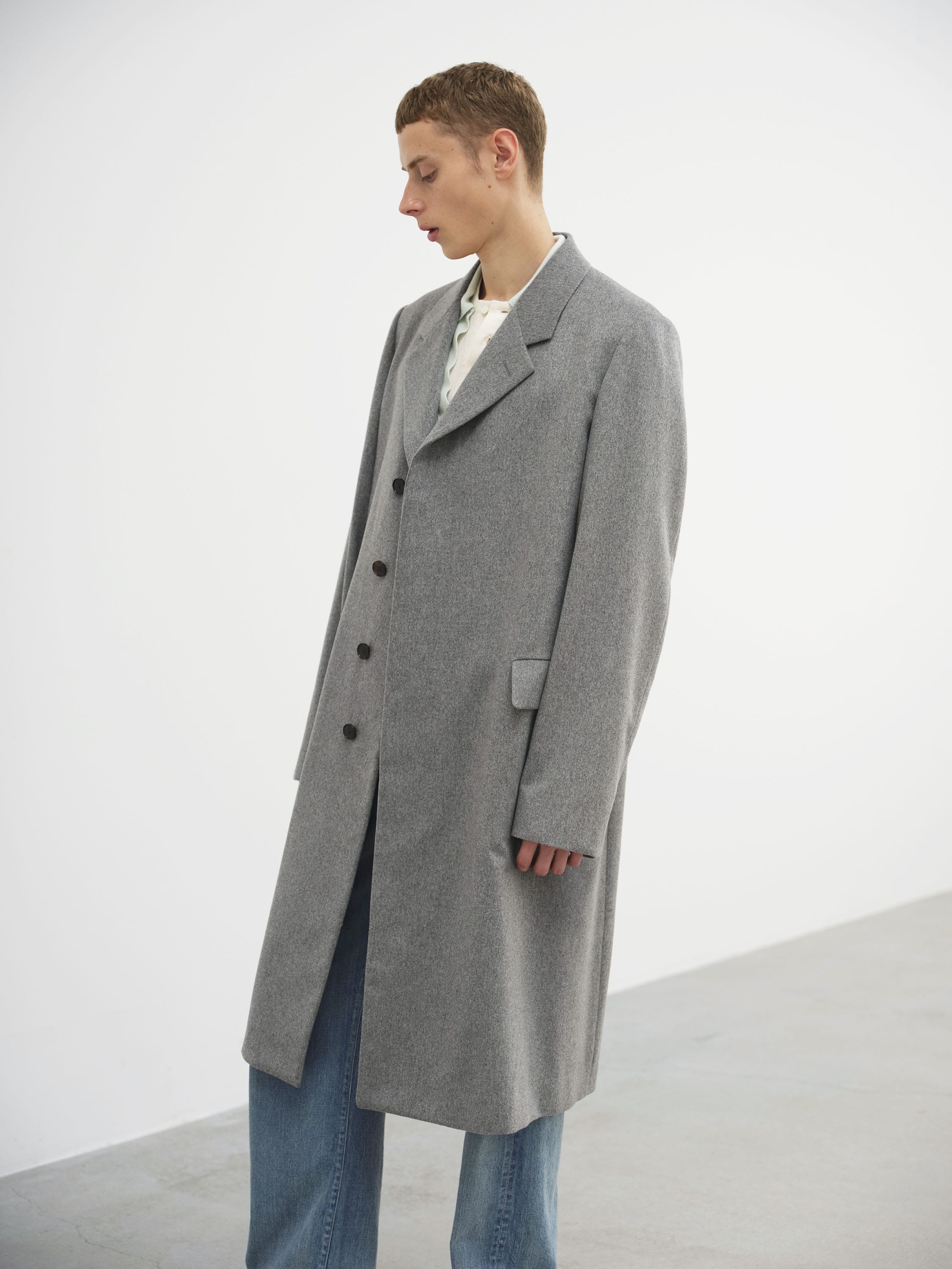 CASHMERE MOLESKIN CHESTERFIELD COAT 詳細画像 TOP GRAY 2