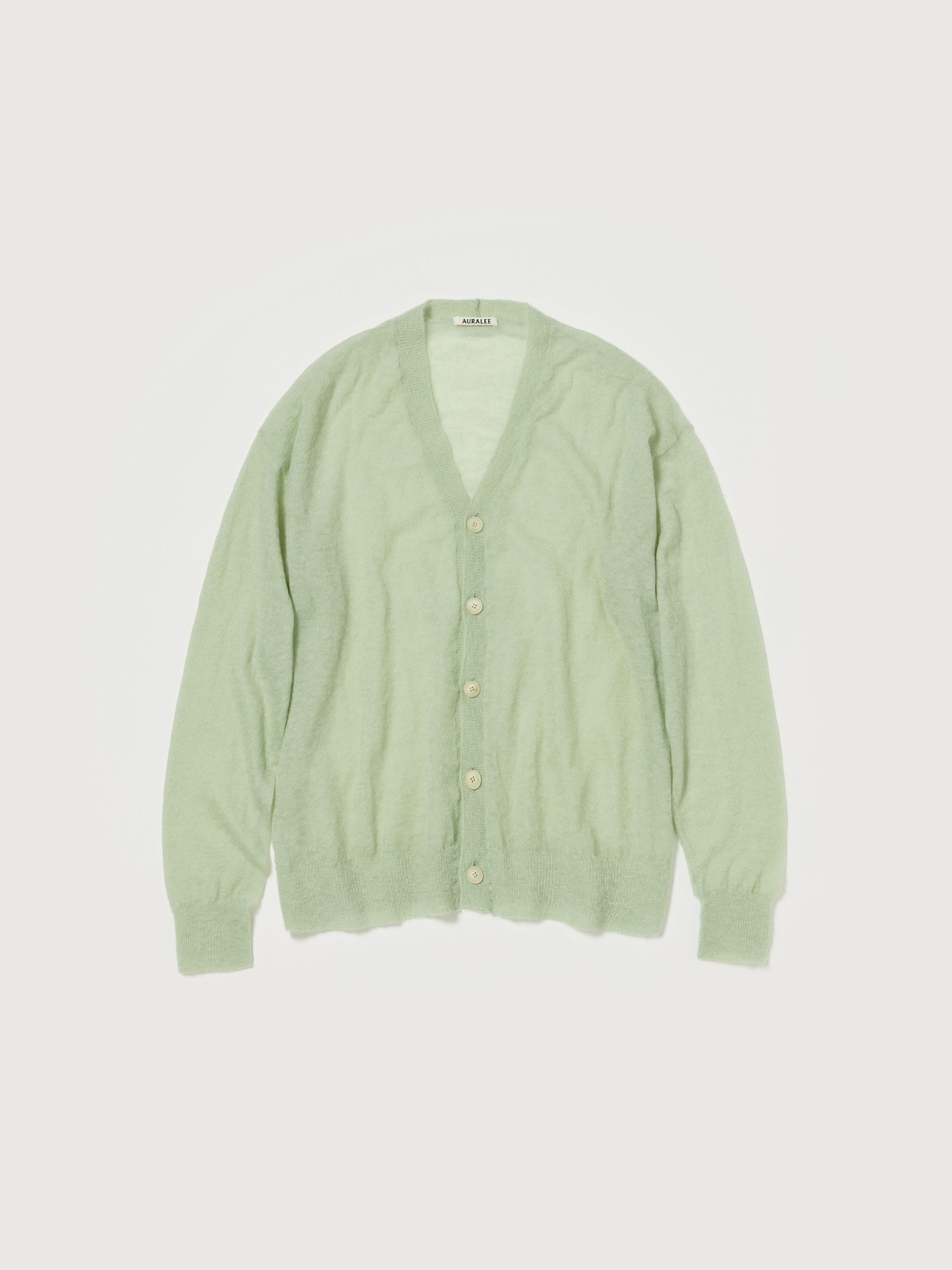 KID MOHAIR SHEER KNIT CARDIGAN 詳細画像 PALE GREEN 1