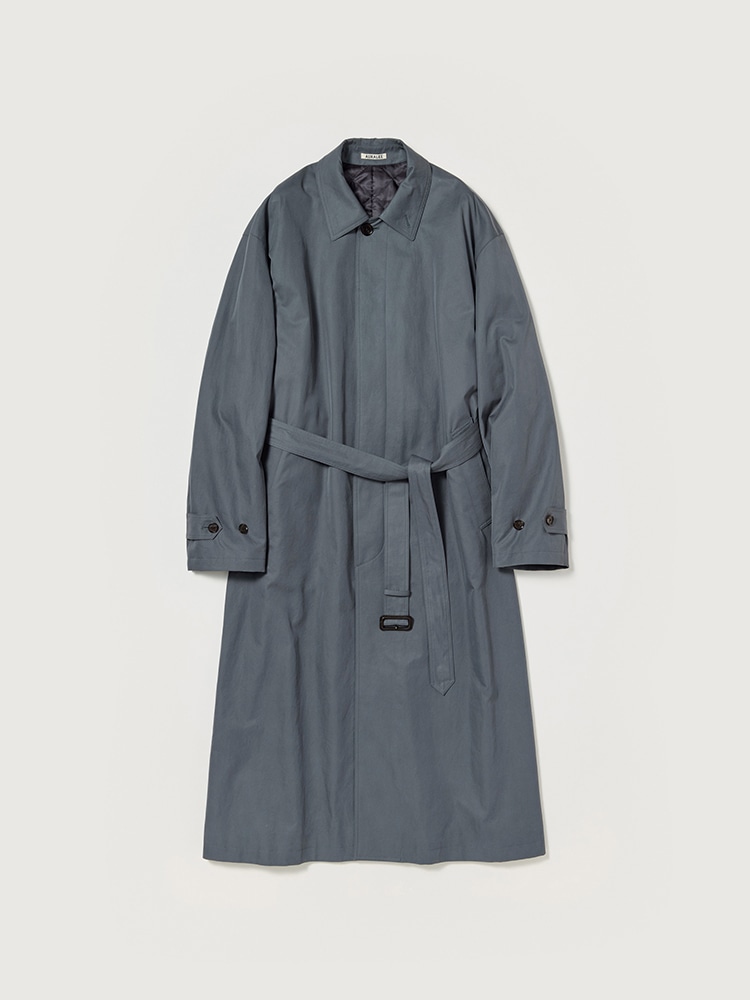 WASHED FINX GABARDINE SOUTIEN COLLAR COAT