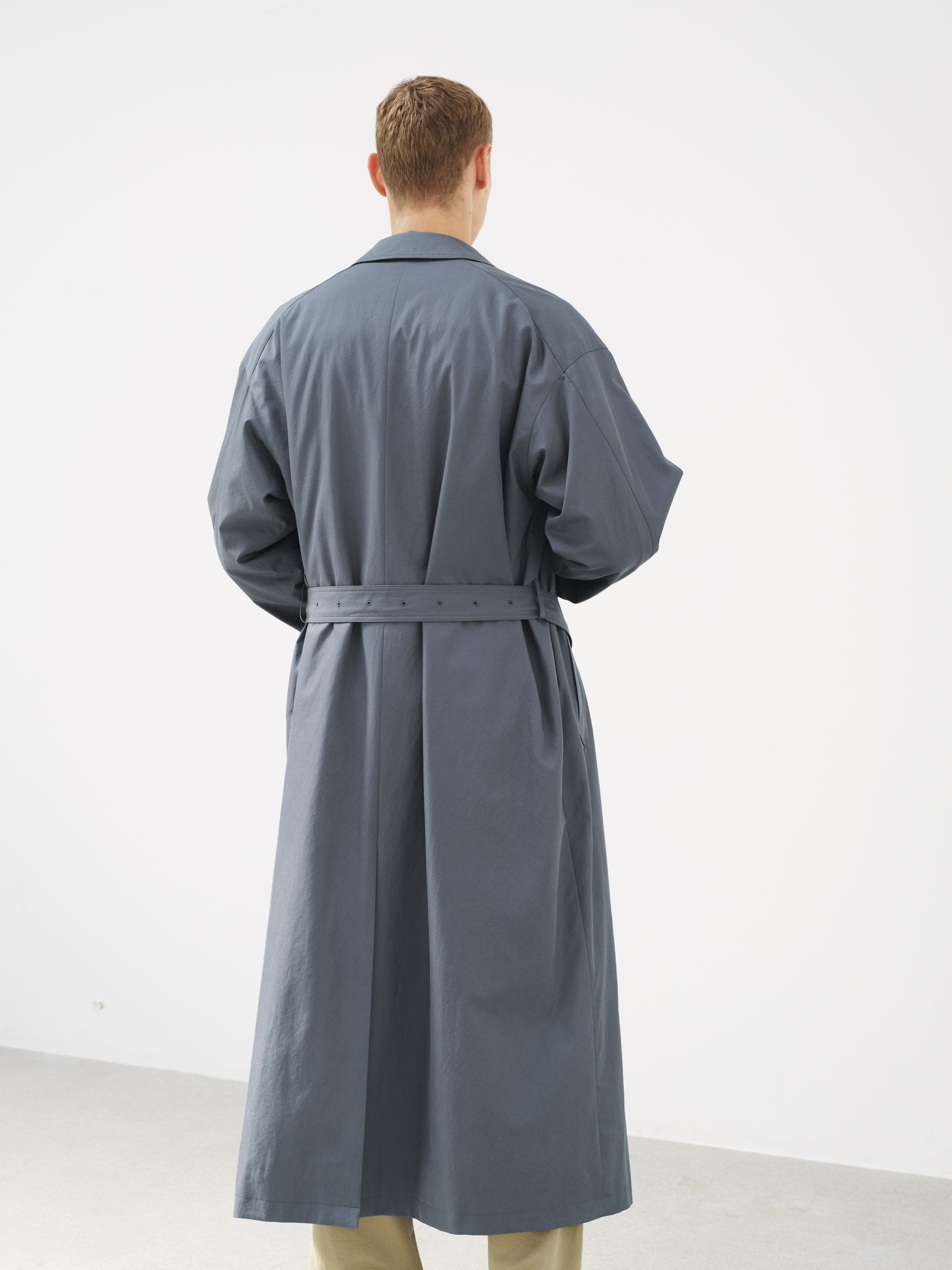 WASHED FINX GABARDINE SOUTIEN COLLAR COAT 詳細画像 LIGHT NAVY 5