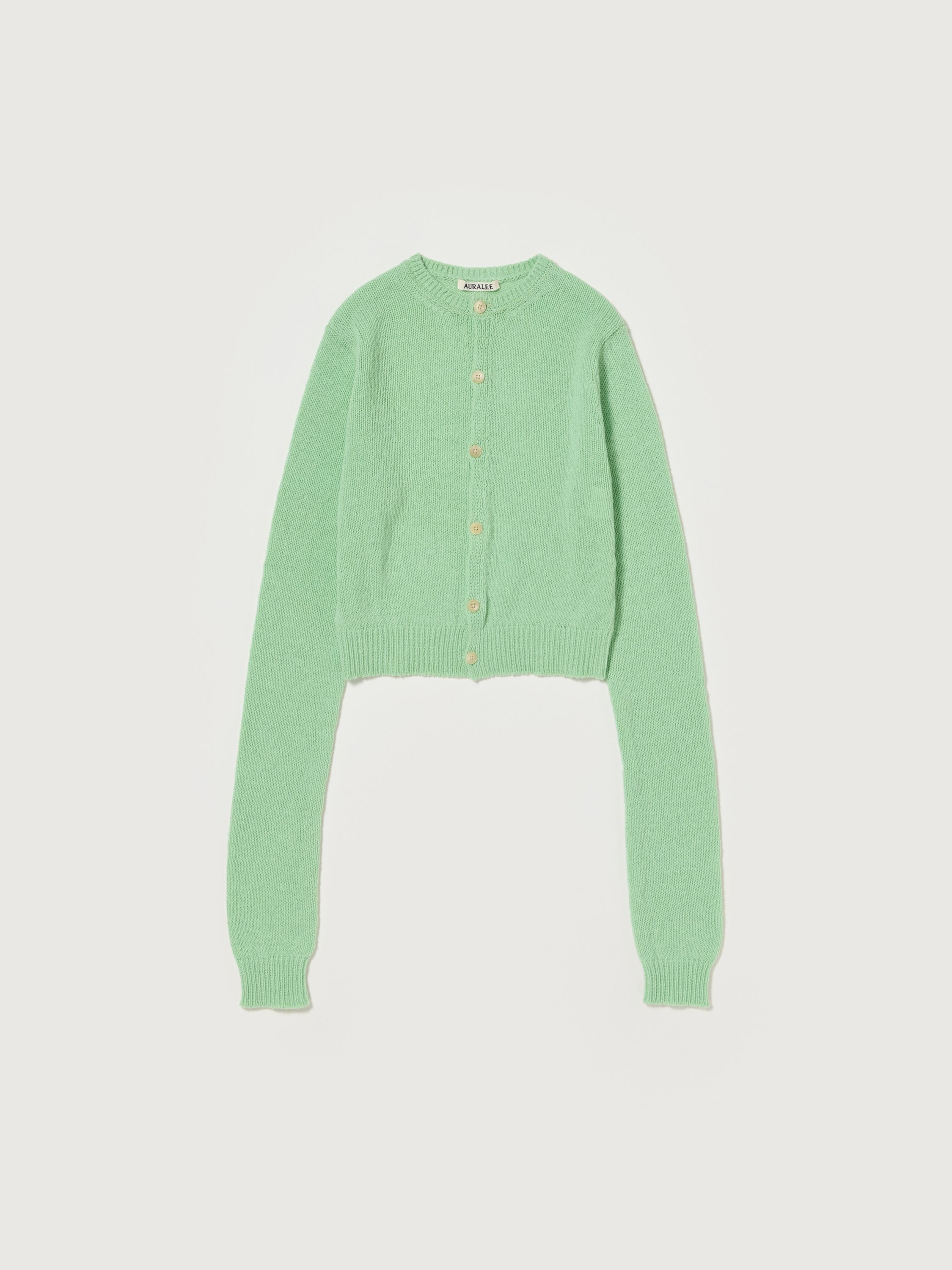 SUMMER CASHMERE KNIT CREW NECK CARDIGAN 詳細画像 LIGHT GREEN 1