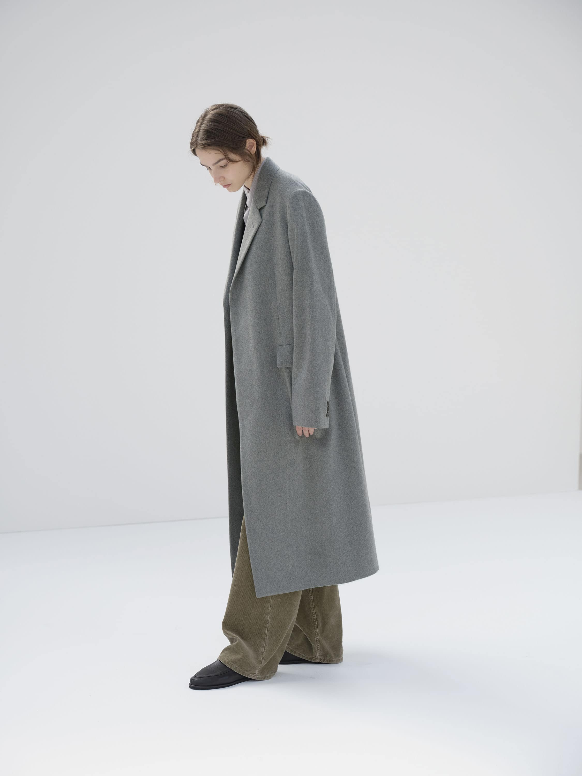 CASHMERE MOLESKIN CHESTERFIELD COAT 詳細画像 TOP GRAY 4