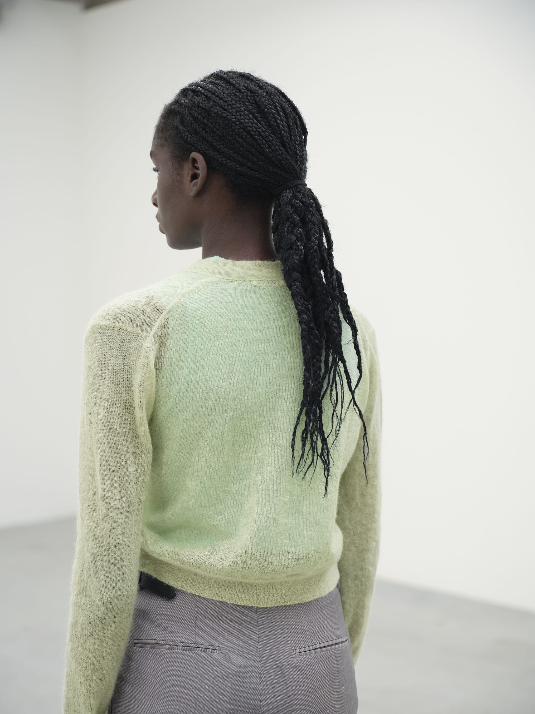 KID MOHAIR SHEER KNIT CARDIGAN 詳細画像 PALE GREEN 2