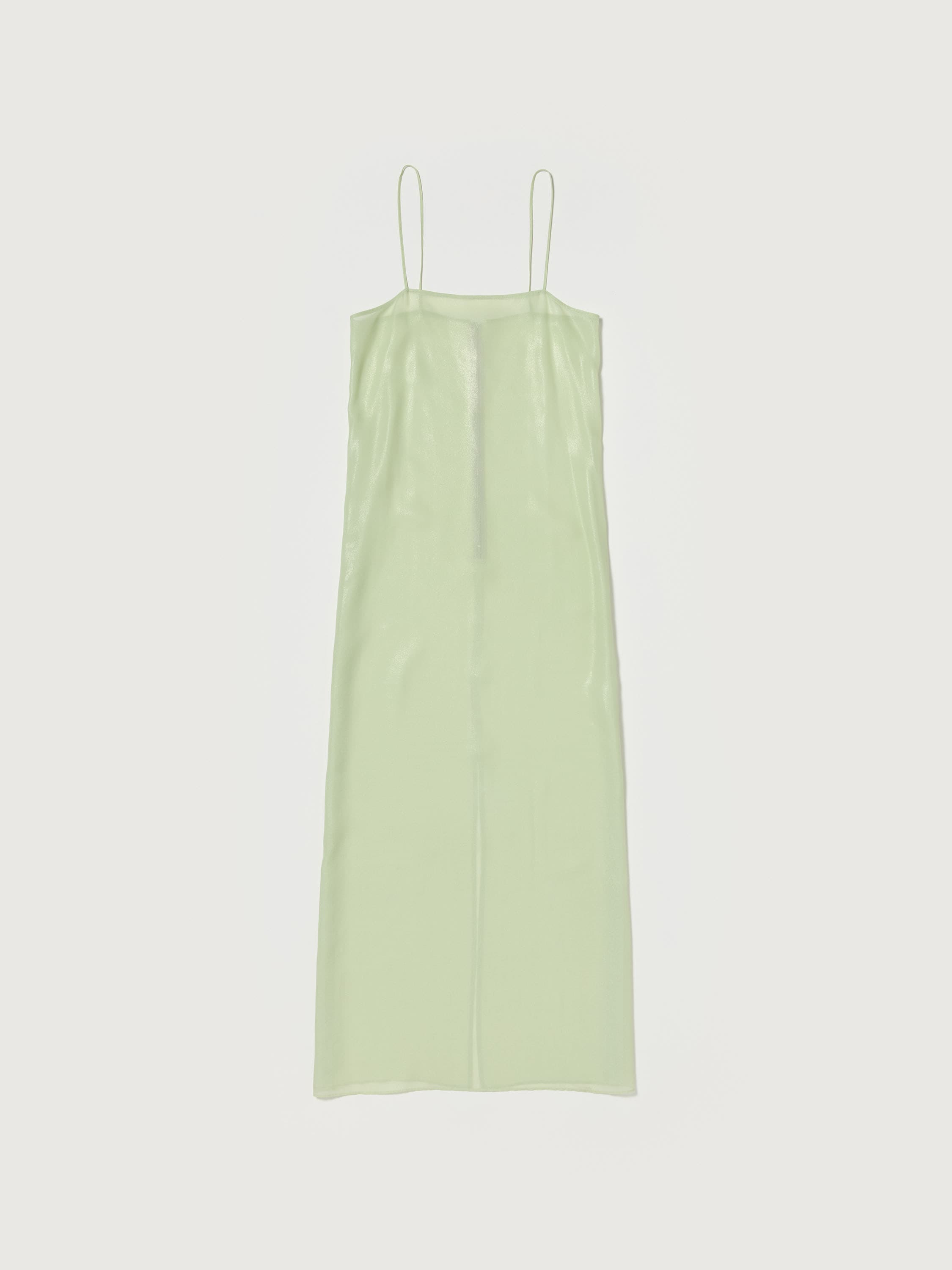 FOIL PRINTED SILK LAWN SLIP DRESS 詳細画像 PALE GREEN 1