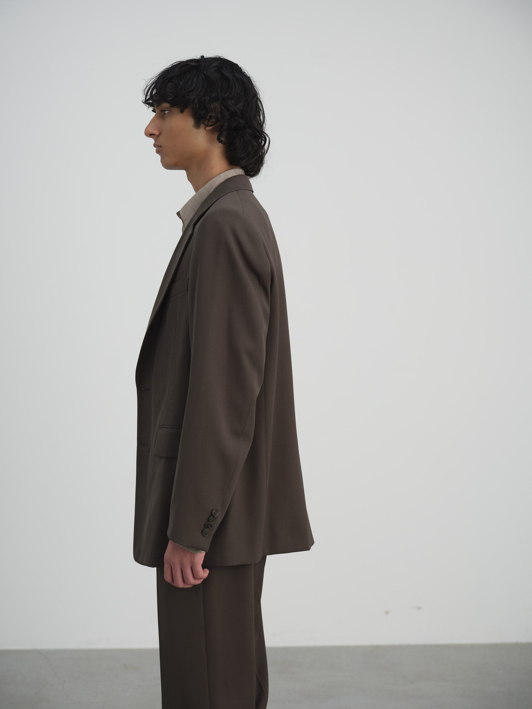 LIGHT WOOL MAX GABARDINE JACKET 詳細画像 DARK BROWN 3