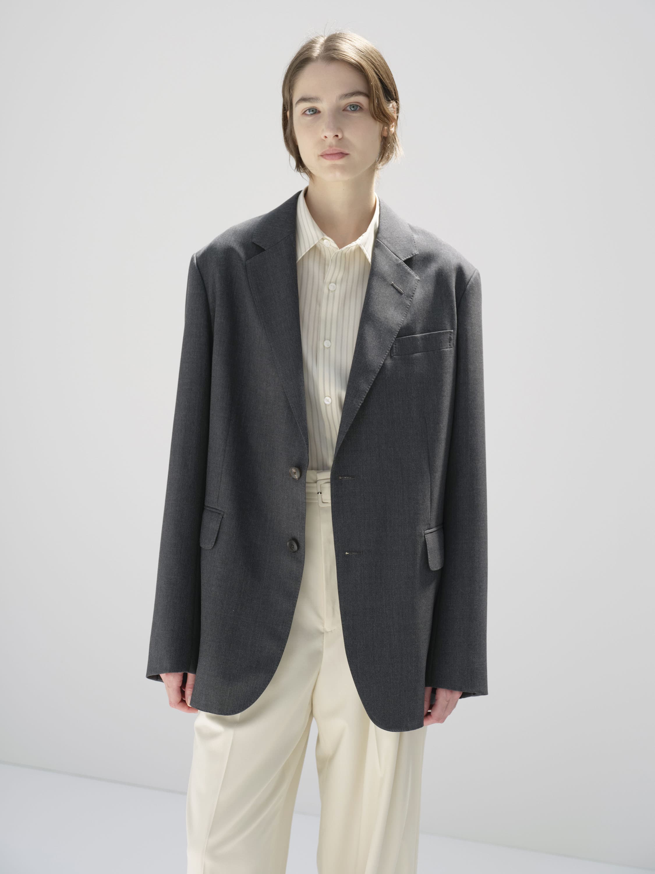 WOOL KID MOHAIR HOP SACK JACKET