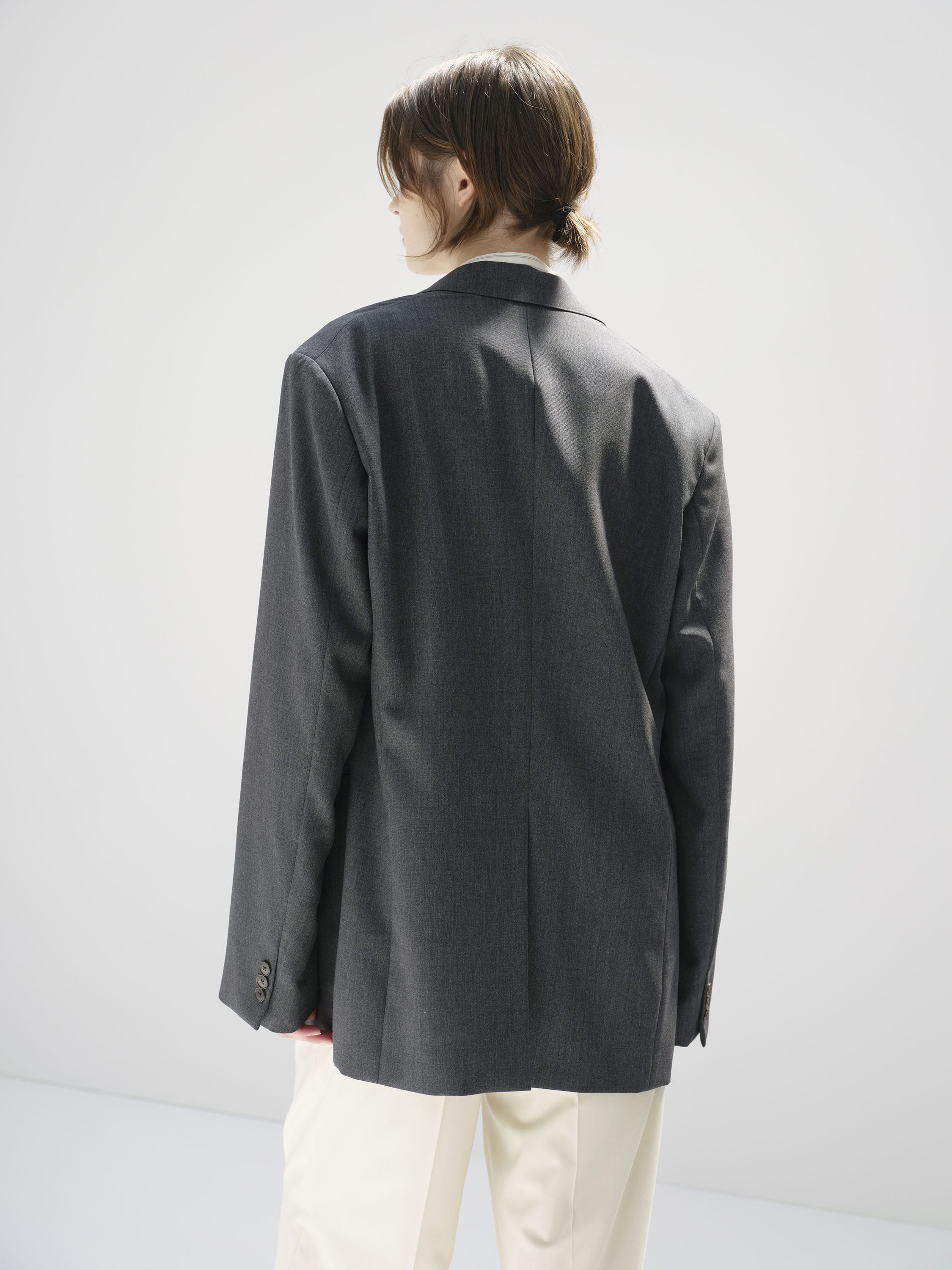 WOOL KID MOHAIR HOP SACK JACKET 詳細画像 TOP CHARCOAL 4