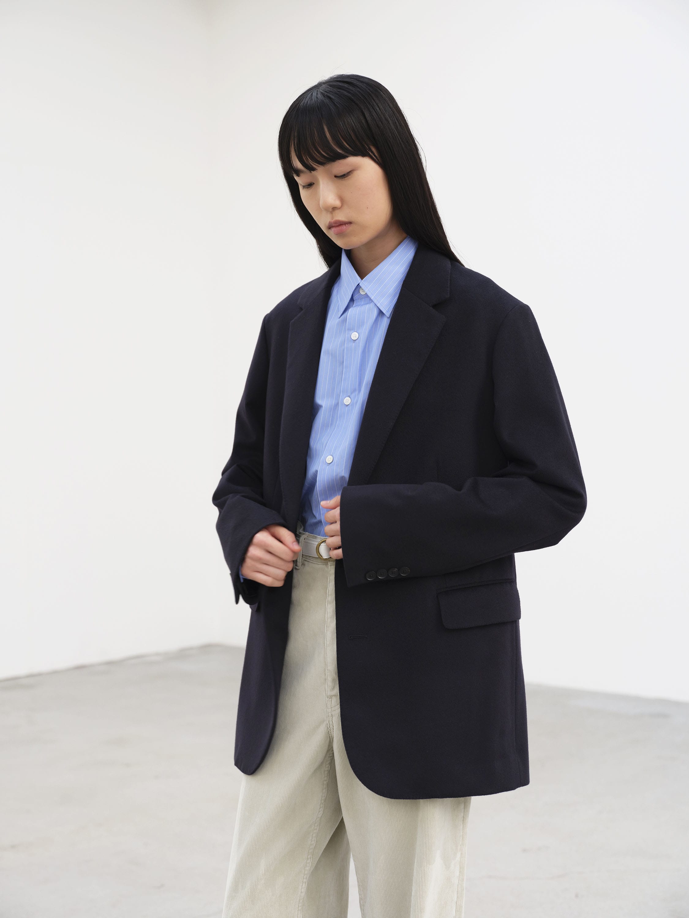 CASHMERE MOLESKIN  JACKET 詳細画像 DARK NAVY 2