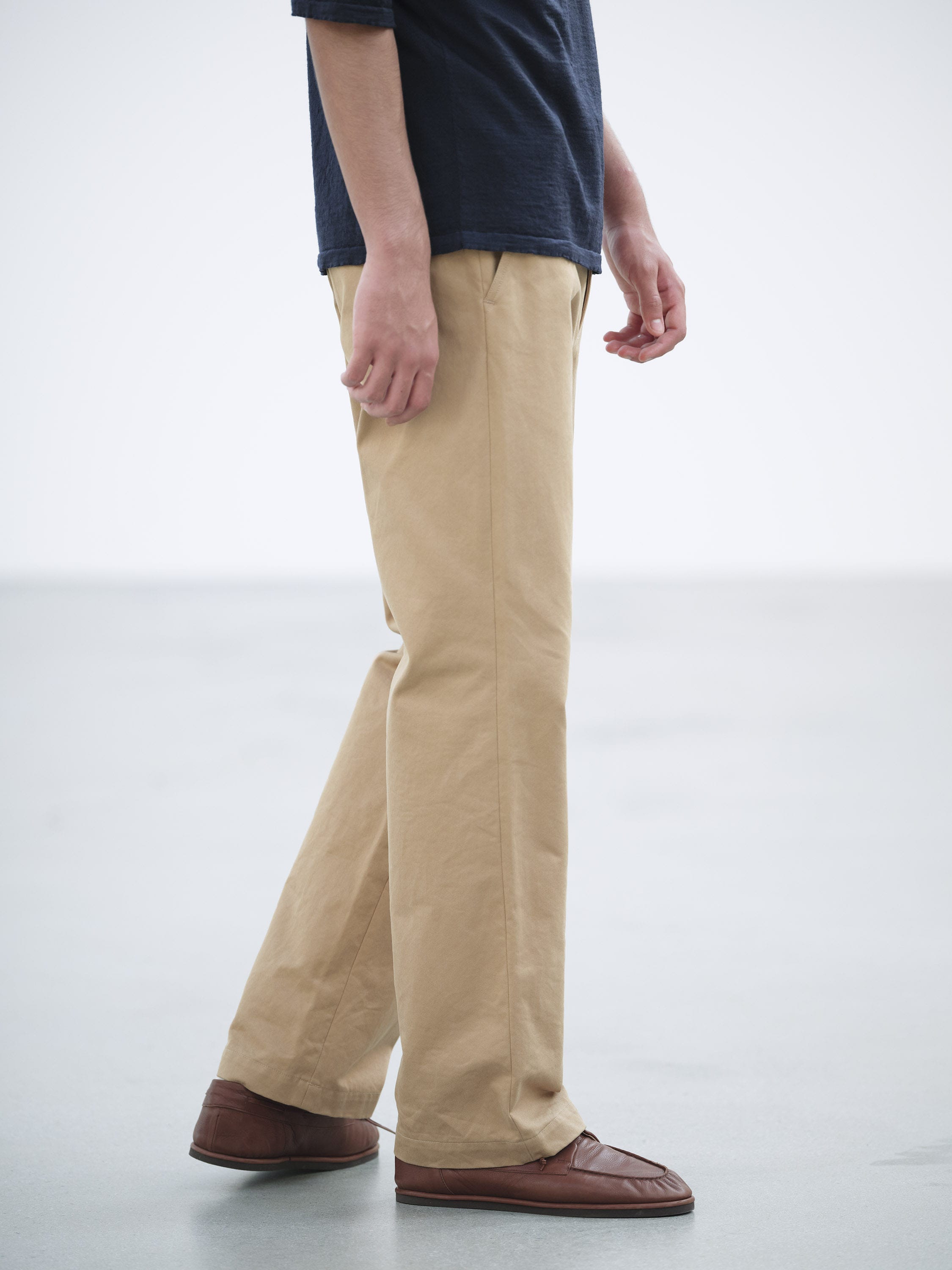 WASHED FINX CHINO BELTED PANTS 詳細画像 CAMEL BROWN 3