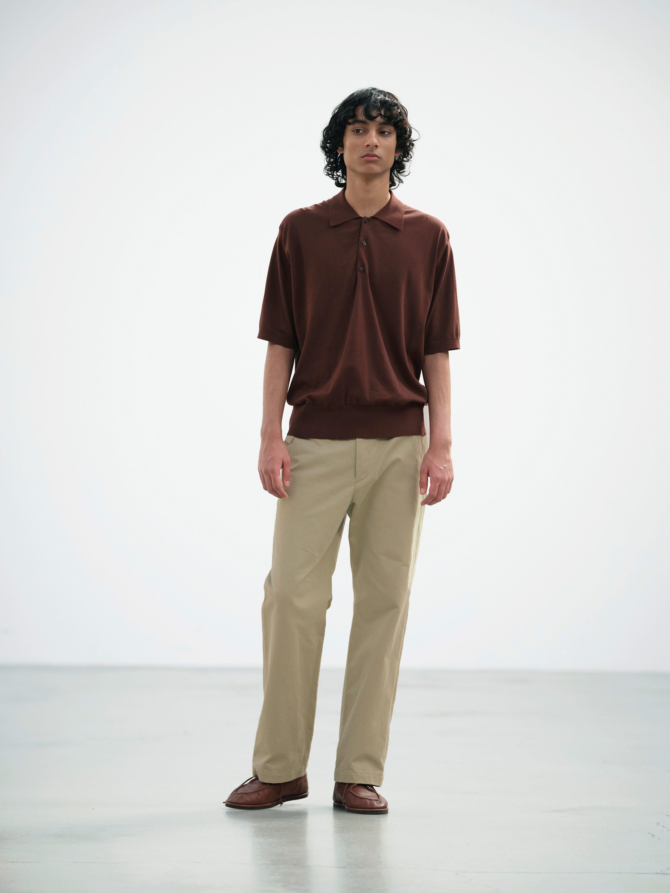 WASHED FINX CHINO BELTED PANTS 詳細画像 LIGHT KHAKI 1