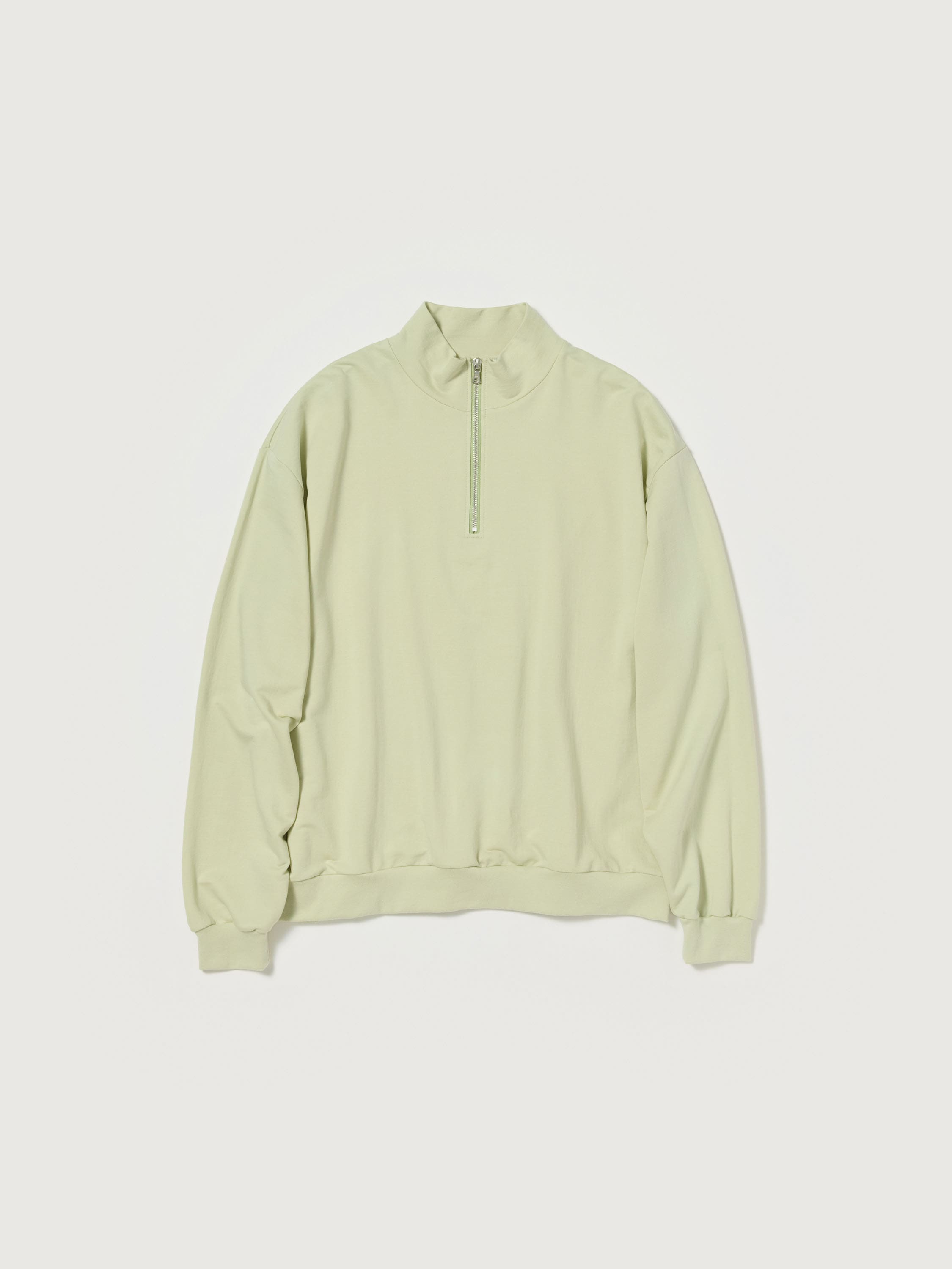 ELASTIC HIGH GAUGE SWEAT HALF ZIP P/O 詳細画像 PISTACHIO 4