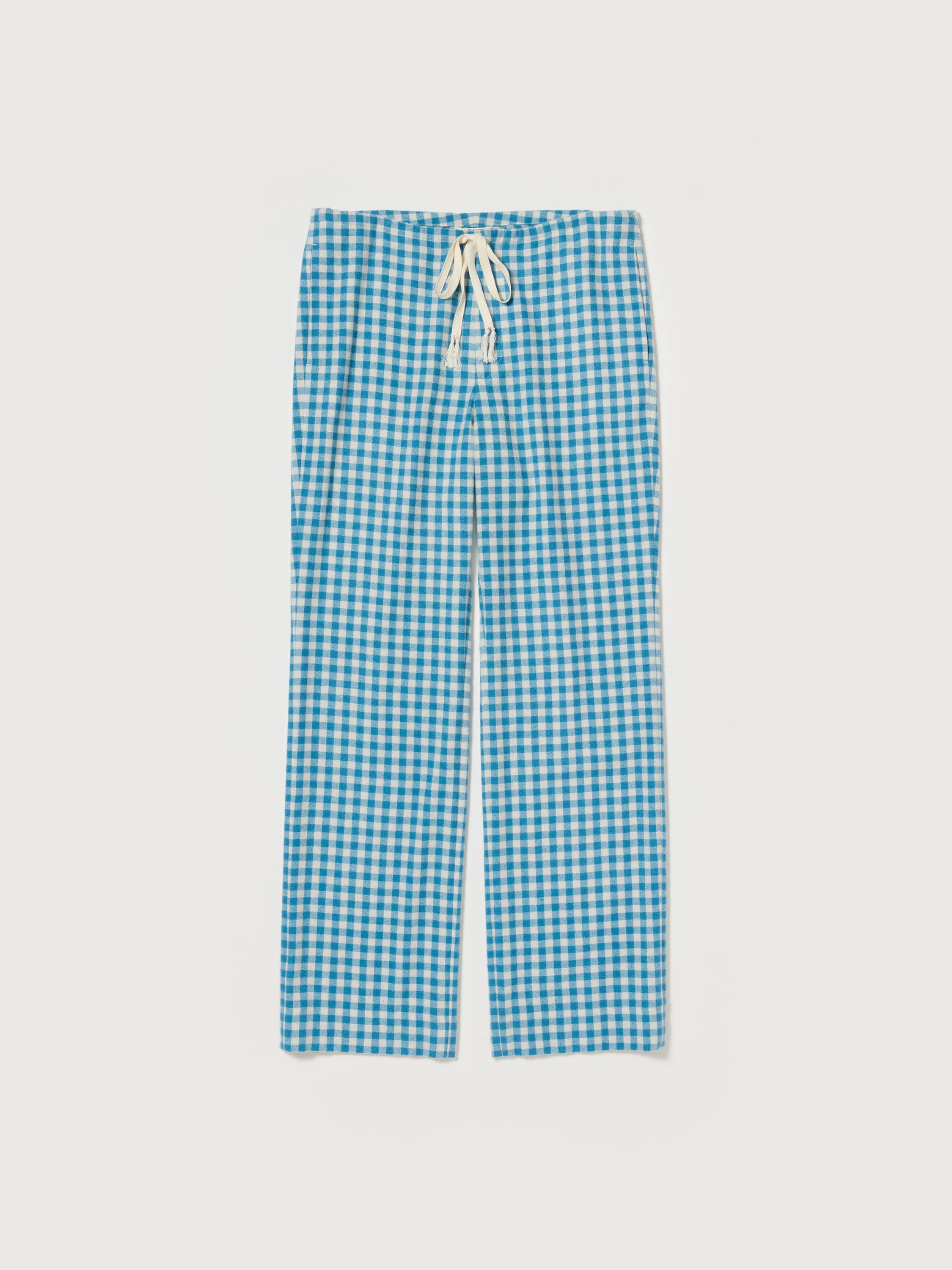 AIRY SMOOTH CASHMERE DRAWSTRING PANTS 詳細画像 LIGHT BLUE GINGHAM CHECK 5