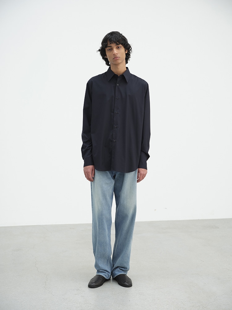 AURALEE SELVEDGE FADED LIGHT DENIM PANTS