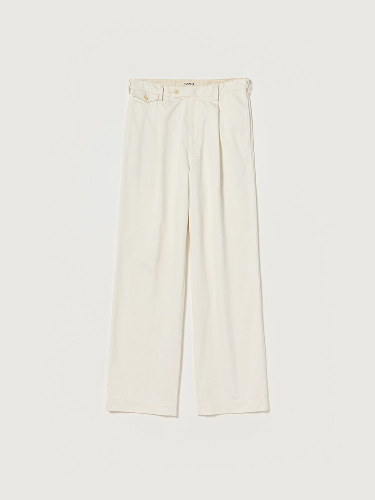 WASHED FINX CHINO ONE-TUCK PANTS