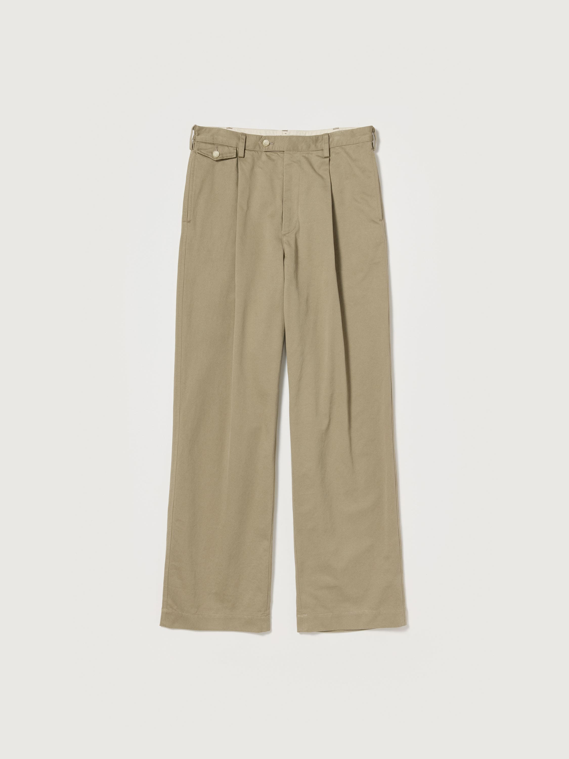 WASHED FINX CHINO ONE-TUCK PANTS 詳細画像 LIGHT KHAKI 2