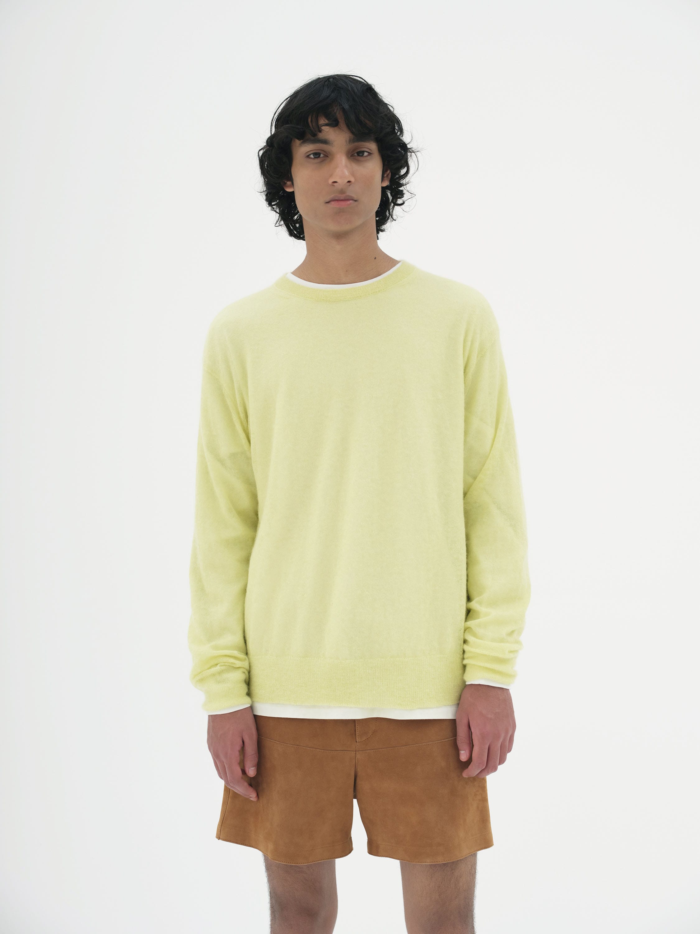 KID MOHAIR SHEER KNIT P/O 詳細画像 LIME YELLOW 1