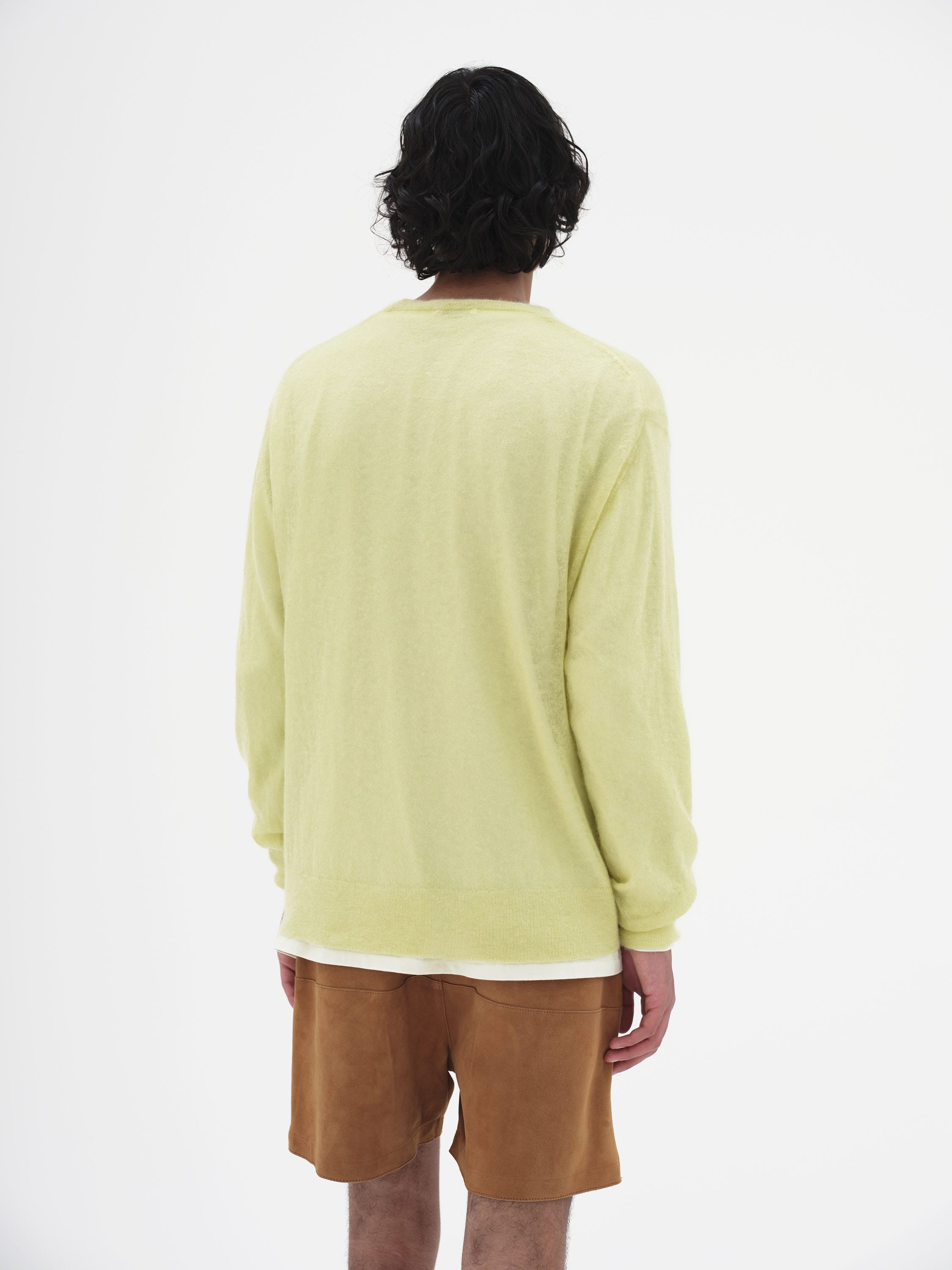 KID MOHAIR SHEER KNIT P/O 詳細画像 LIME YELLOW 3