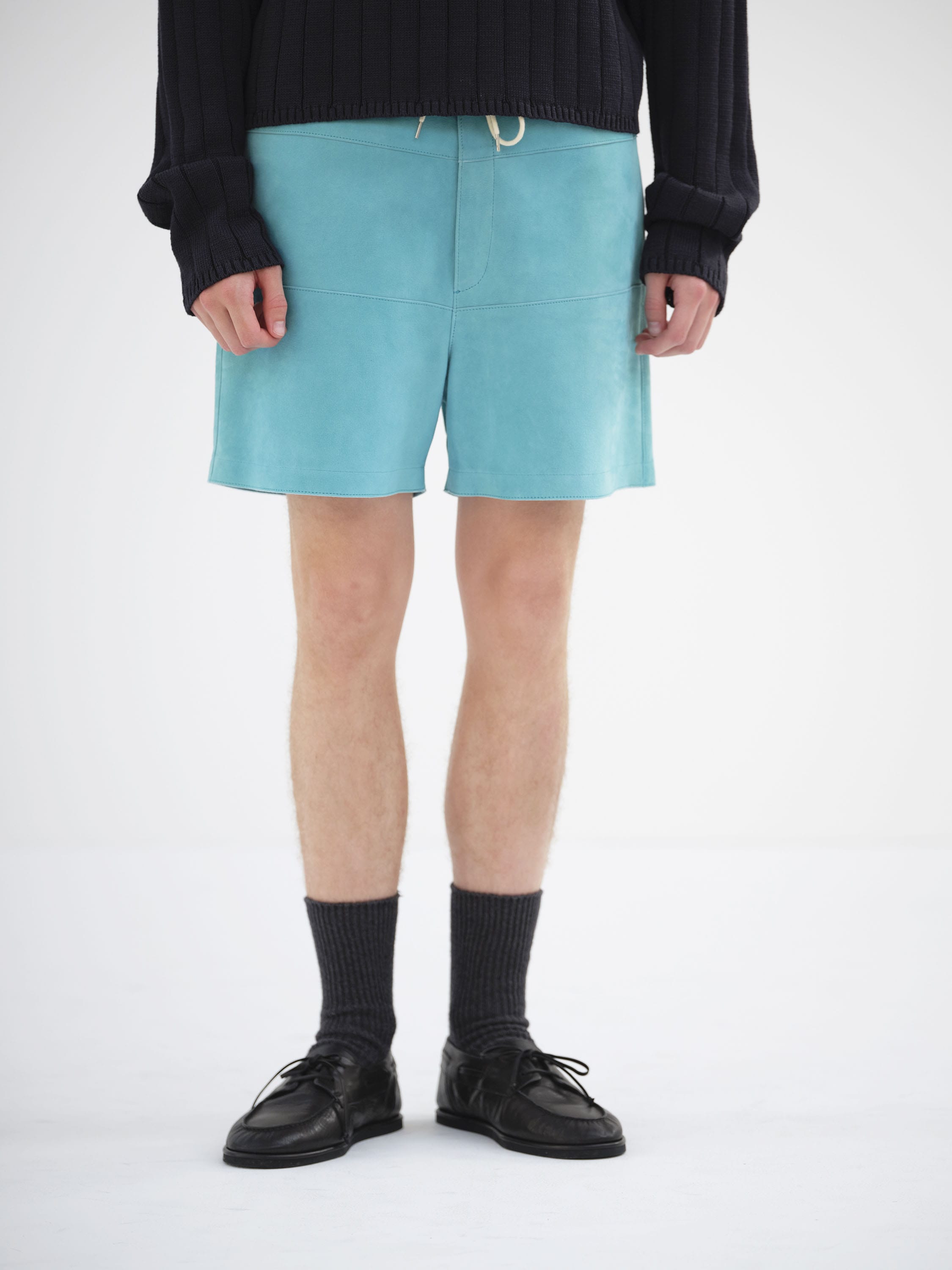 LAMB SUEDE SHORTS 詳細画像 AQUA BLUE 1