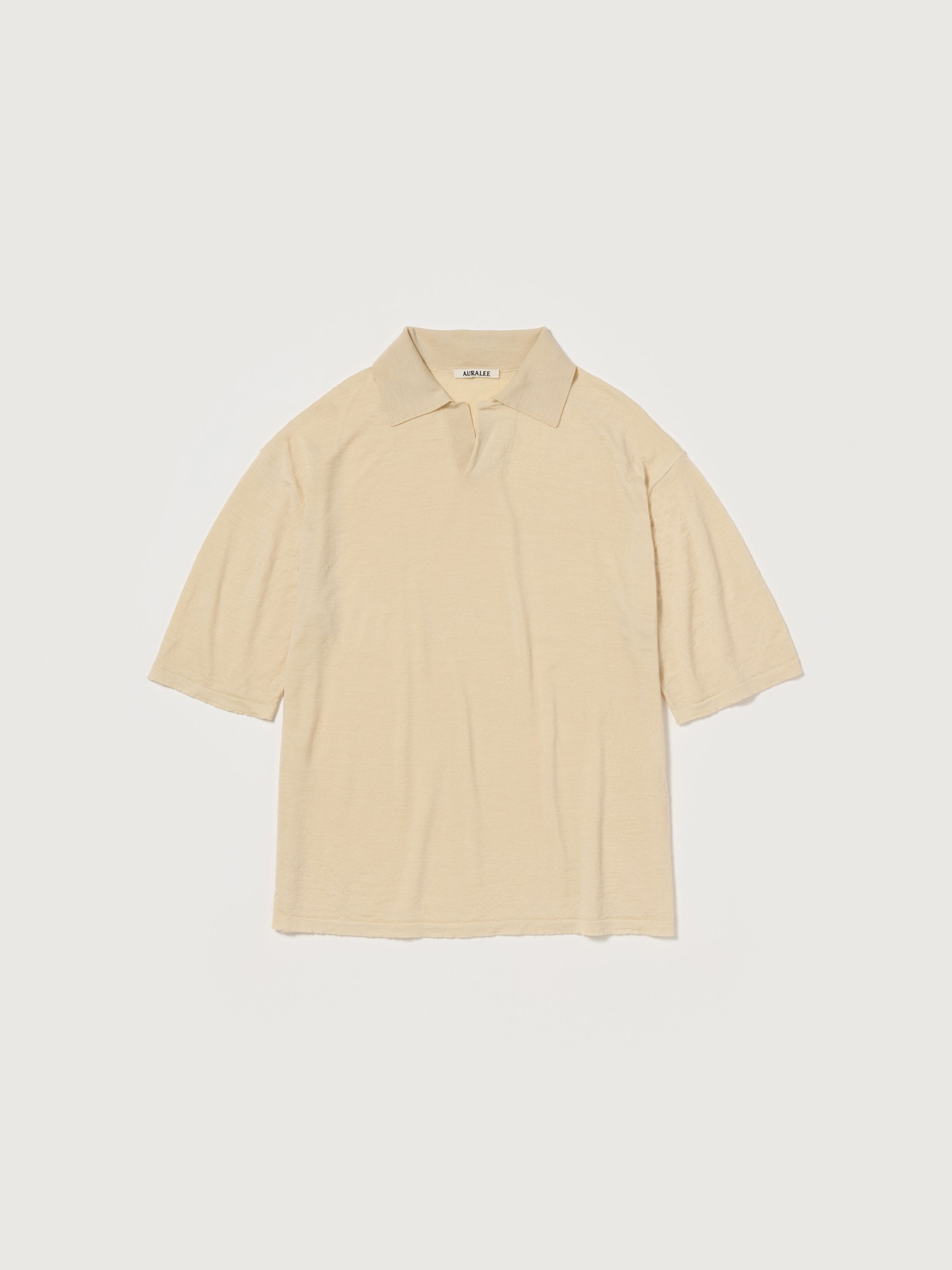 PRODUCT DYED WOOL KNIT POLO 詳細画像 YELLOW BEIGE 1