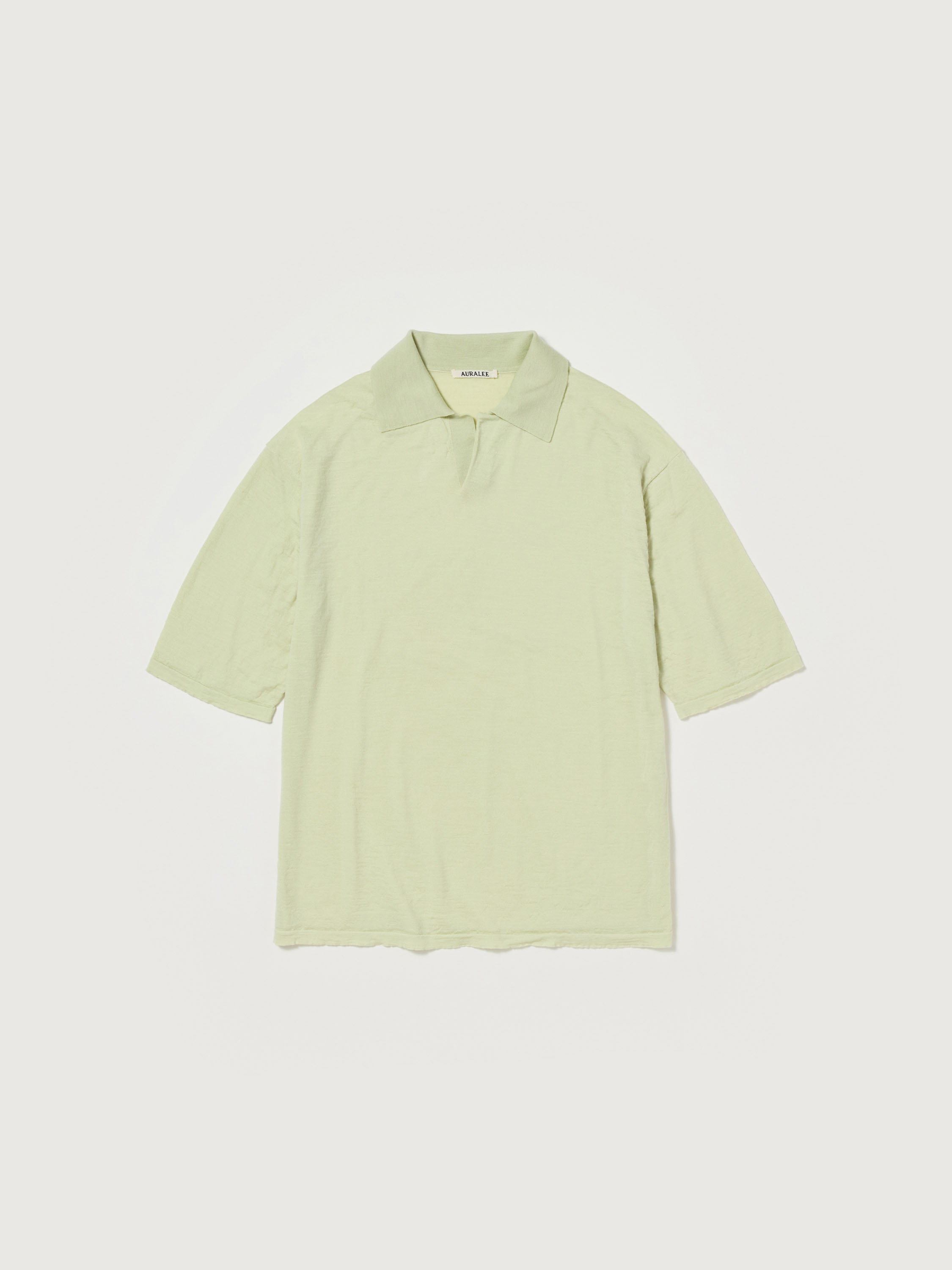 PRODUCT DYED WOOL KNIT POLO 詳細画像 LIGHT PISTACHIO 1