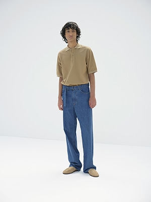 SELVEDGE LIGHT OZ DENIM BELTED PANTS