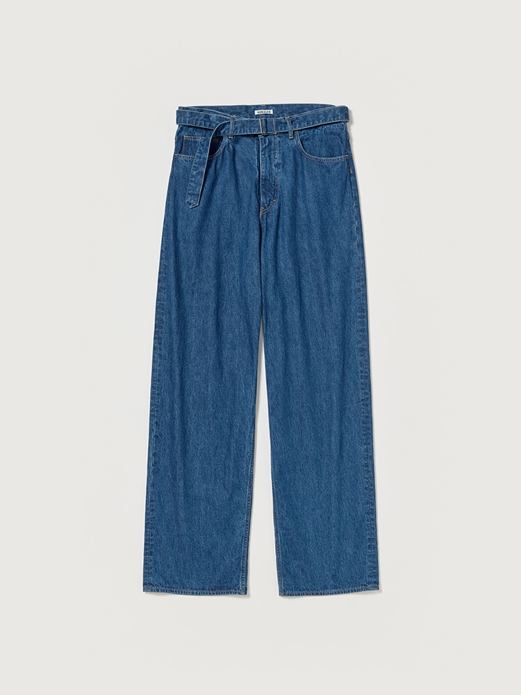 SELVEDGE LIGHT OZ DENIM BELTED PANTS