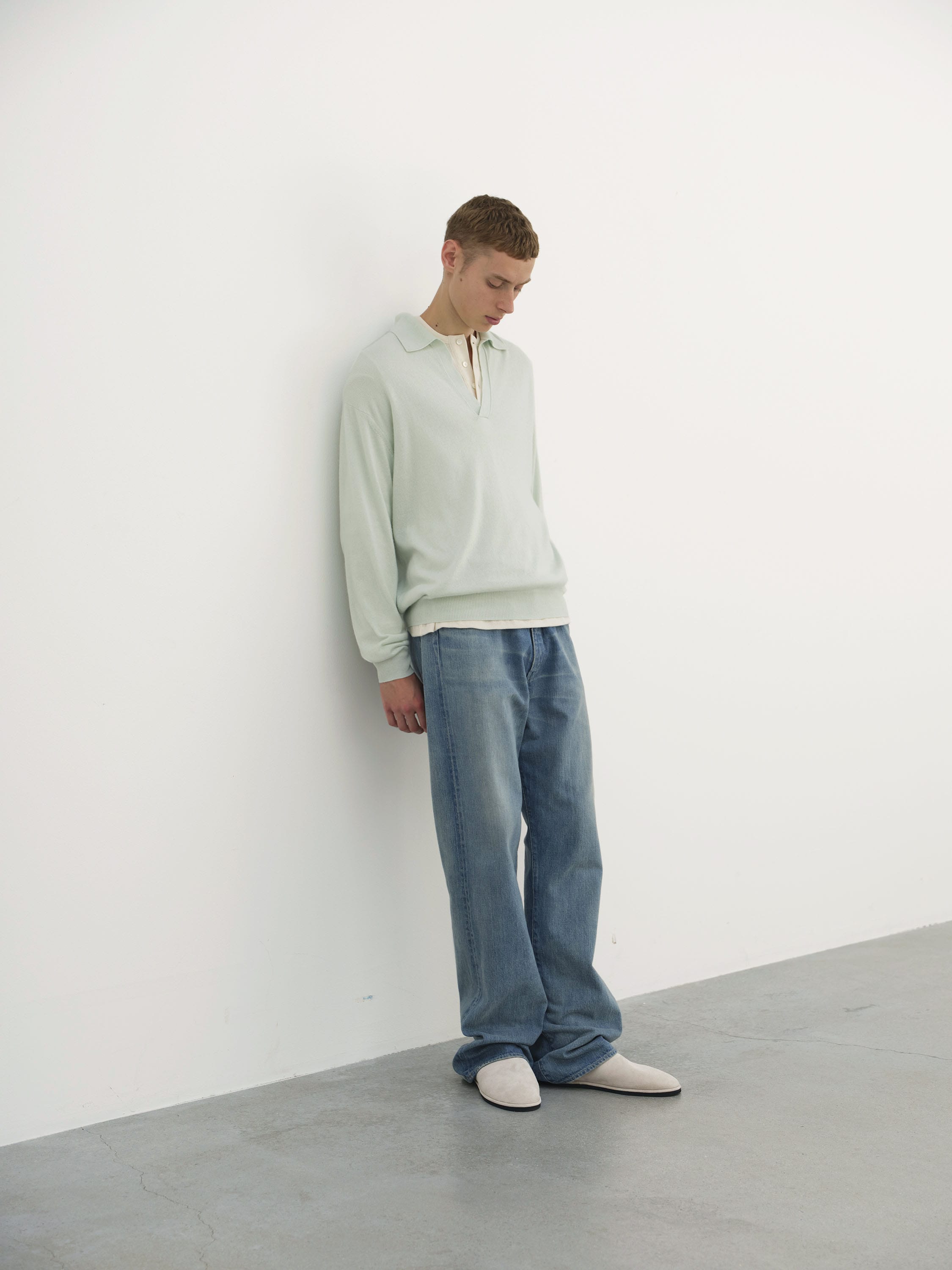 SELVEDGE FADED LIGHT DENIM WIDE PANTS 詳細画像 LIGHT INDIGO 2