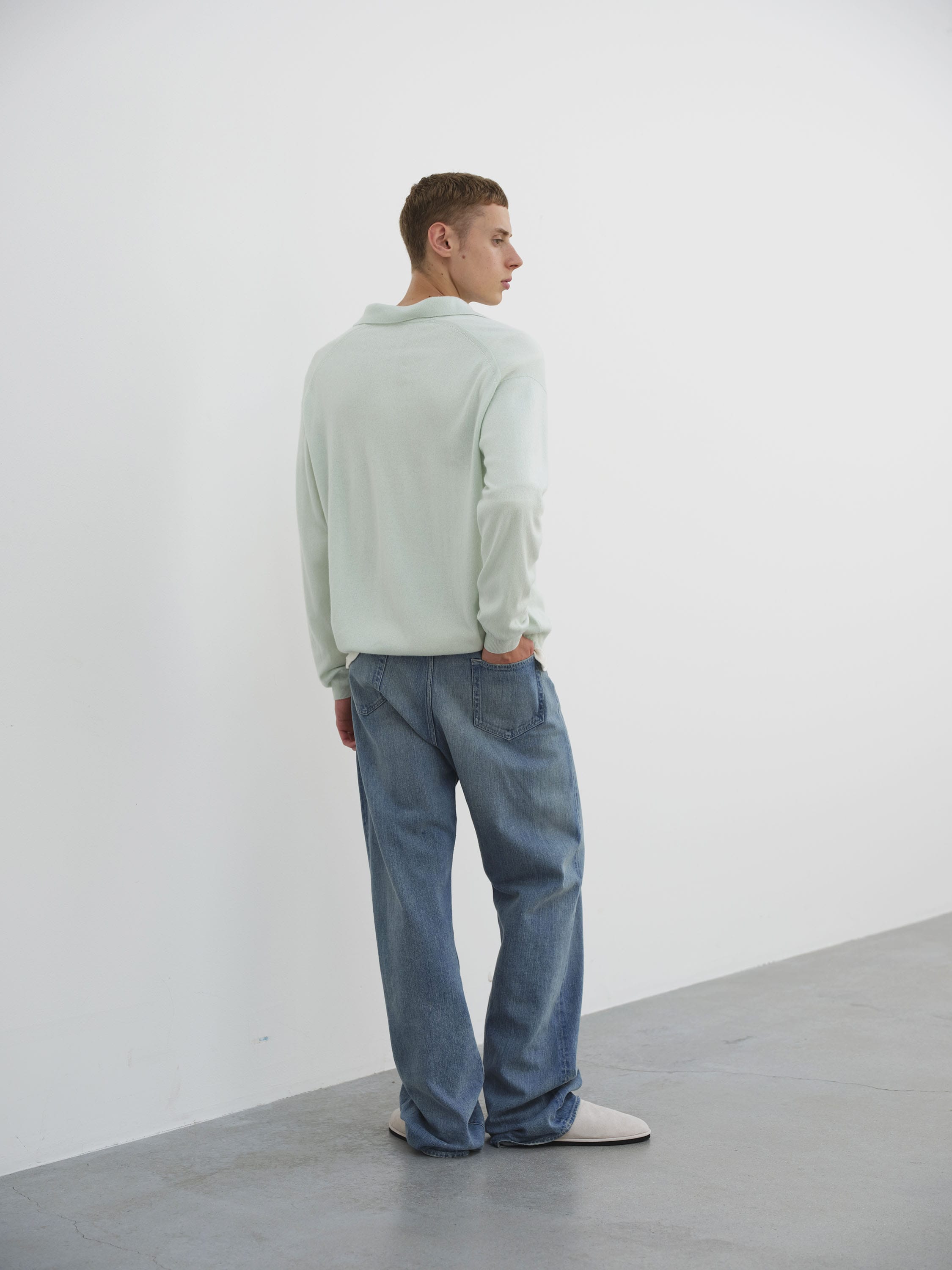 SELVEDGE FADED LIGHT DENIM WIDE PANTS 詳細画像 LIGHT INDIGO 5