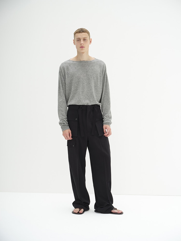 LIGHT COTTON WOOL VIYELLA CARGO PANTS - AURALEE Official Website LIGHT COTTON WOOL VIYELLA CARGO PANTS - AURALEE Official Website
